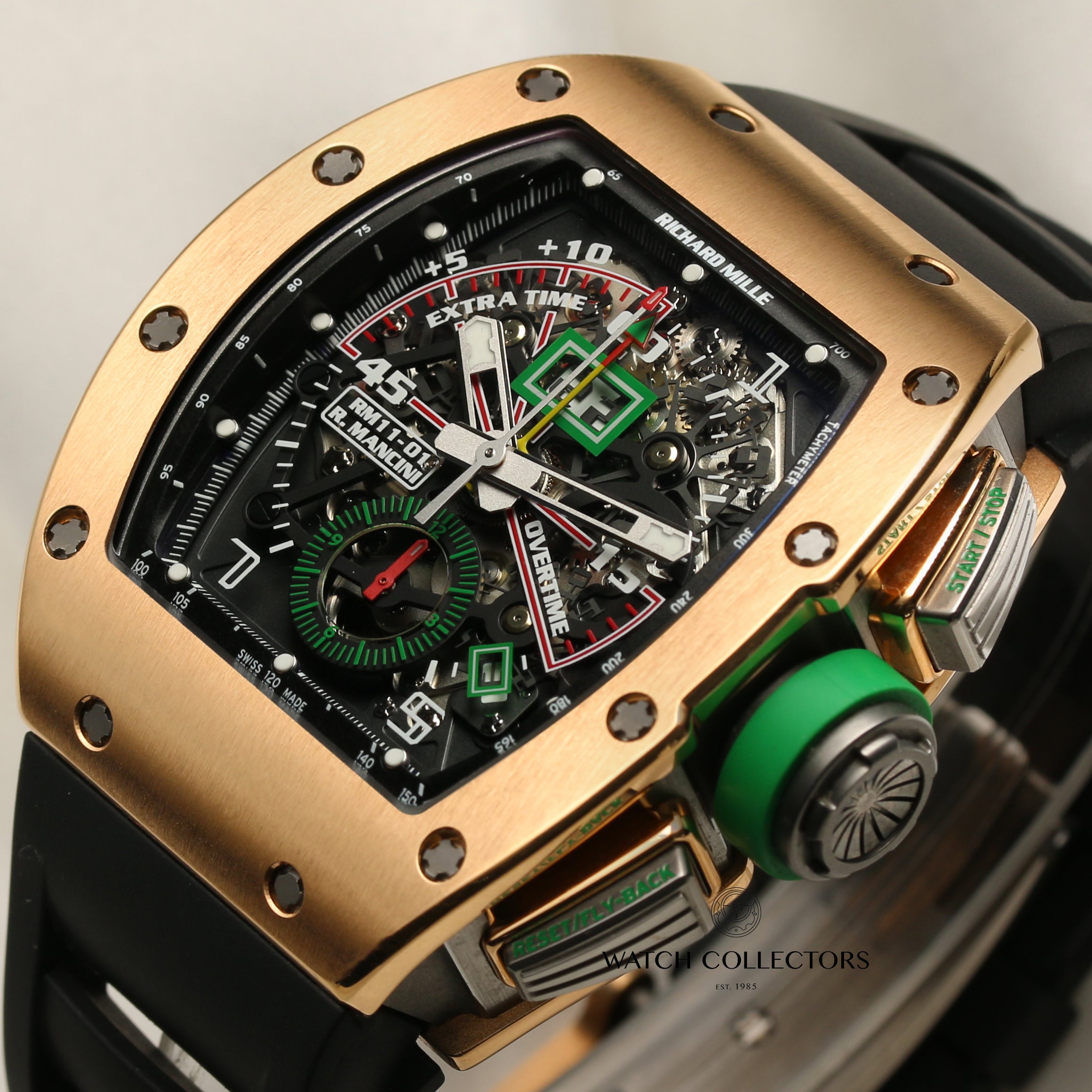 Richard Mille Rm11-01 R.Mancini 18K Rose Gold Second Hand Watch Collectors 4