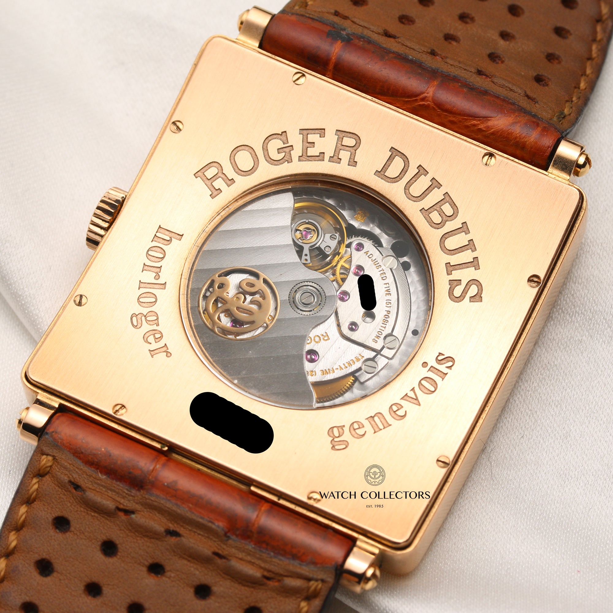 Roger Dubuis Too Much 18K Rose Gold Stone Dial Second Hand Watch Collectors 7