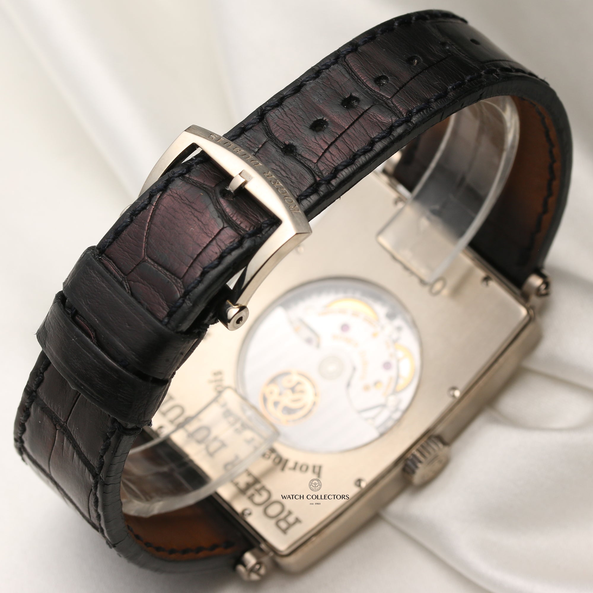 Roger Dubuis Too Much 18K White Gold Brown Strap Second Hand Watch Collectors 6