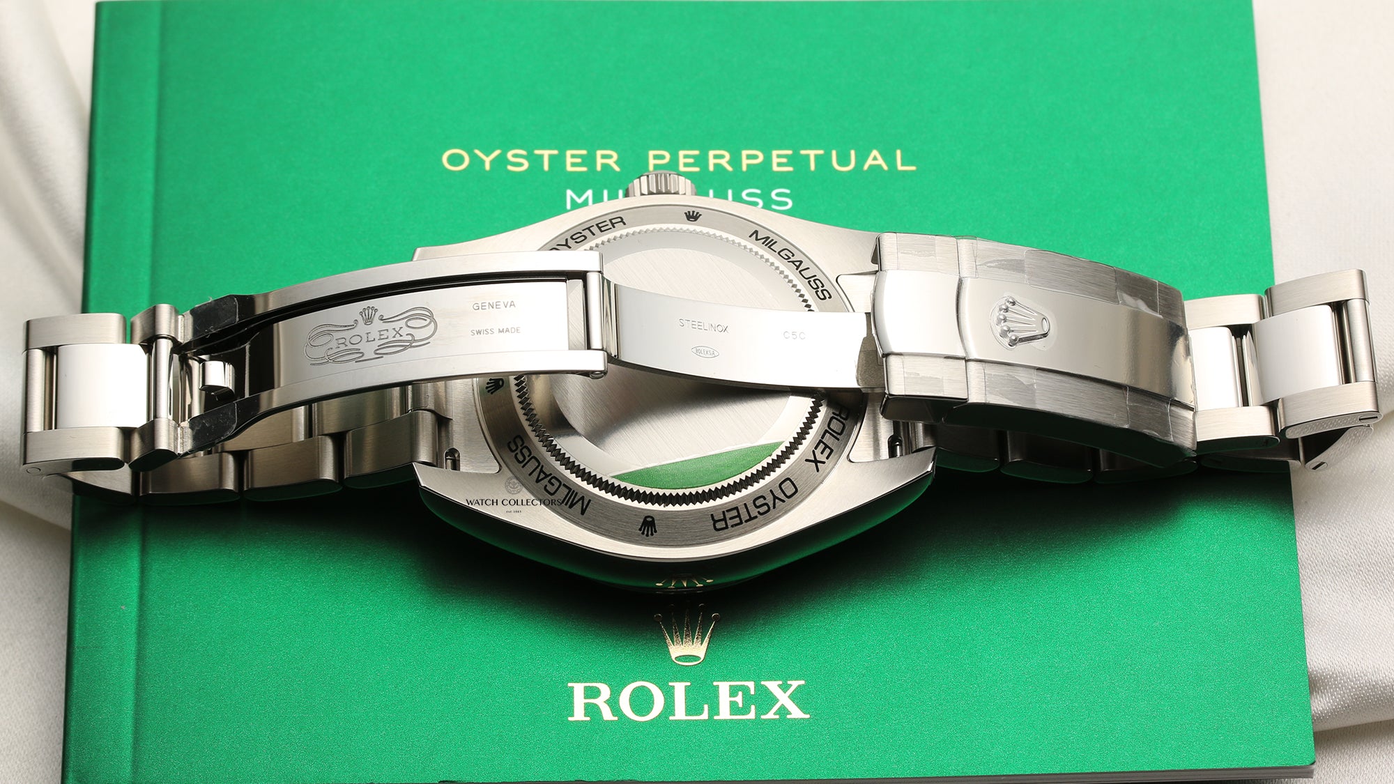 Rolex 116400GV Milgauss Stainless Steel Blue Dial Second Hand Watch Collectors 8