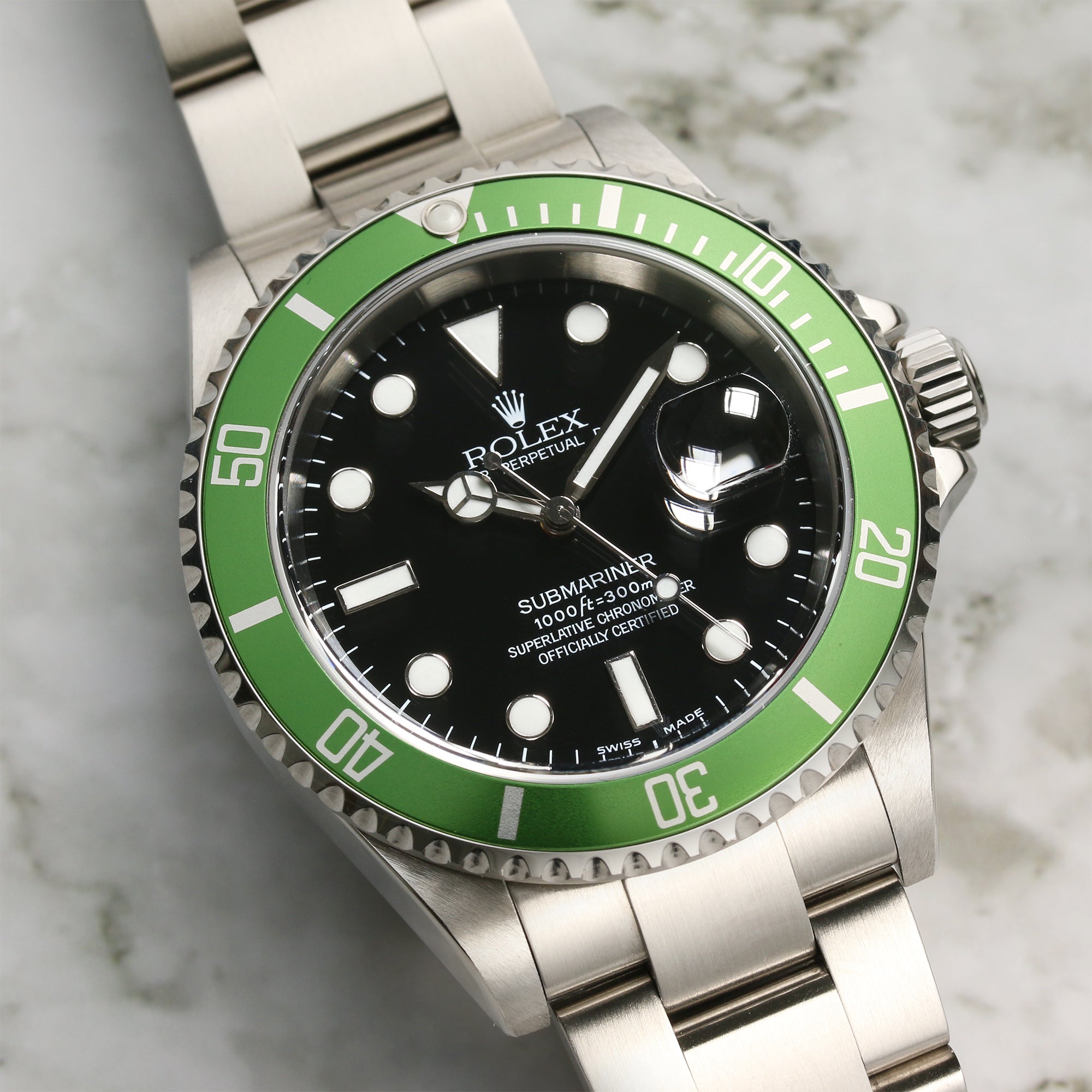 Rolex 16610LV Kermit Stainless Steel Second hand watch Collectors 4