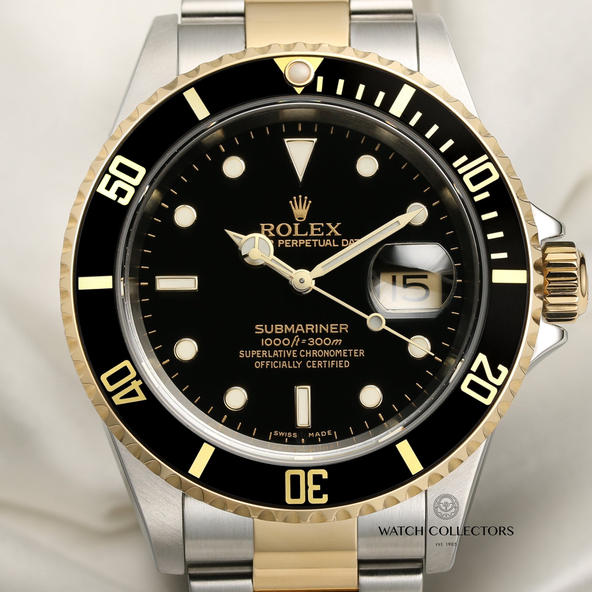 Rolex 16613 Submariner Steel & Gold Second Hand Watch Collectors 2