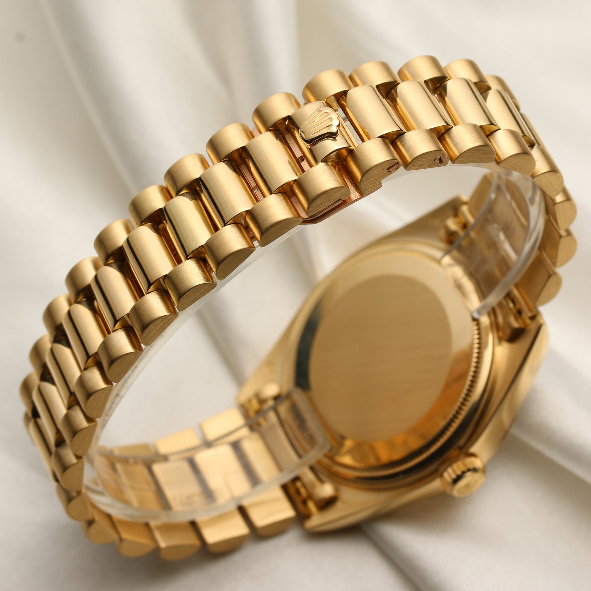 Rolex 18038 Day-Date 18K Yellow Gold White Roman Dial Second Hand Watch Collectors 7