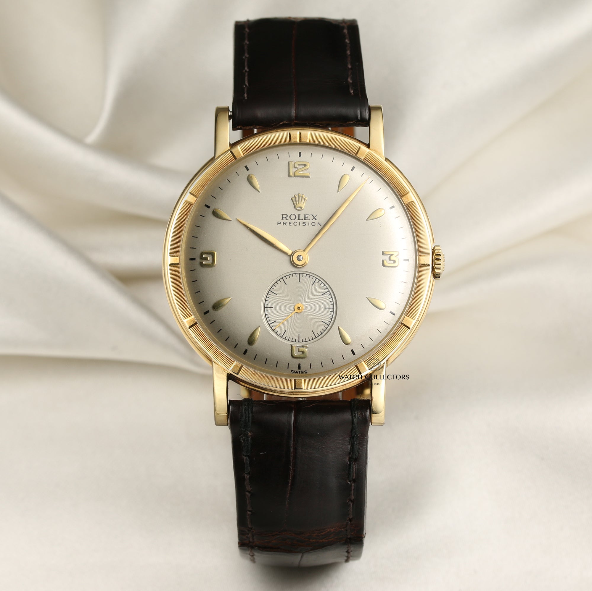 Rolex 18K Yellow Gold Precision Second Hand Watch Collectors 1