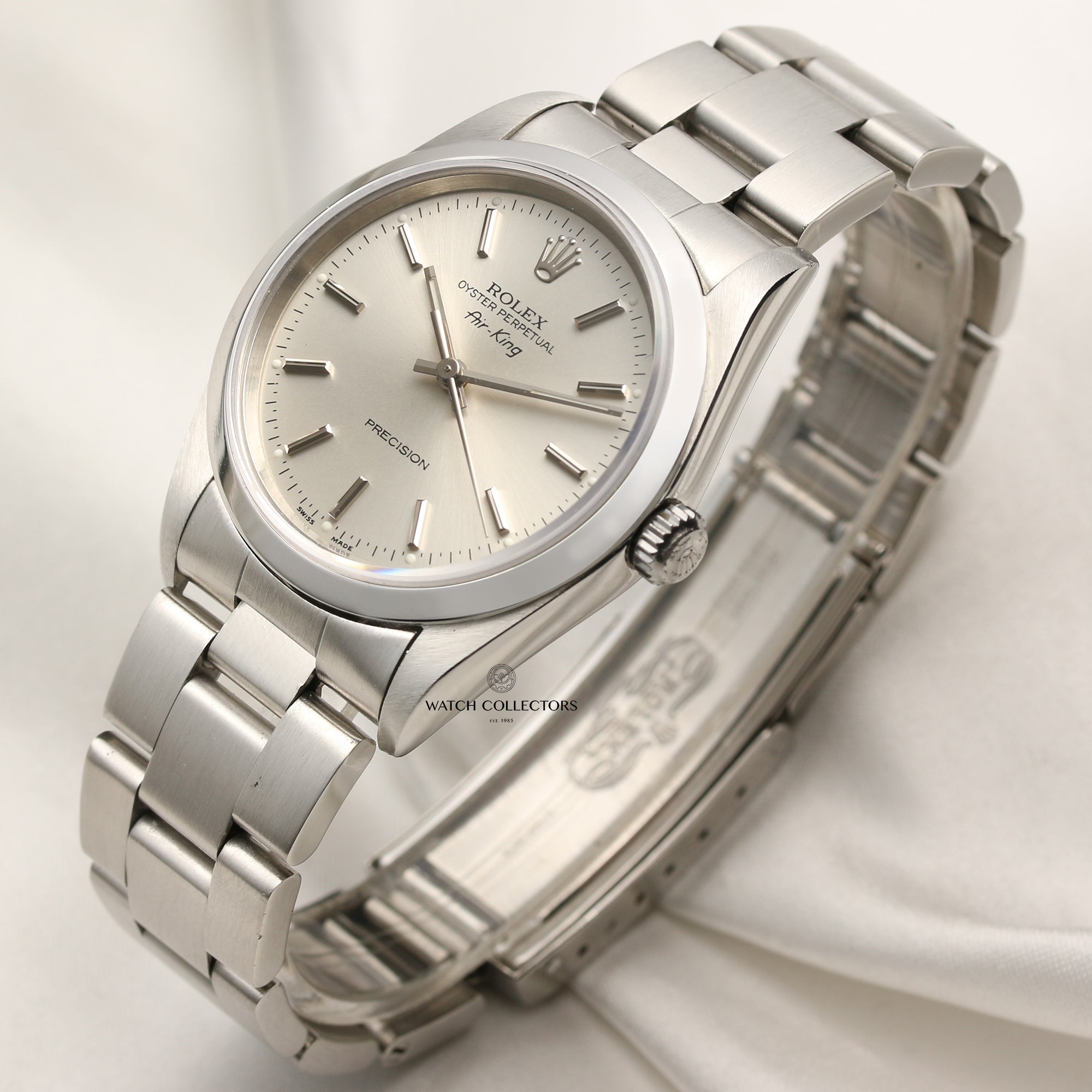 Rolex Air-King 14000 Stainless Steel Second Hand Watch Collectors 3
