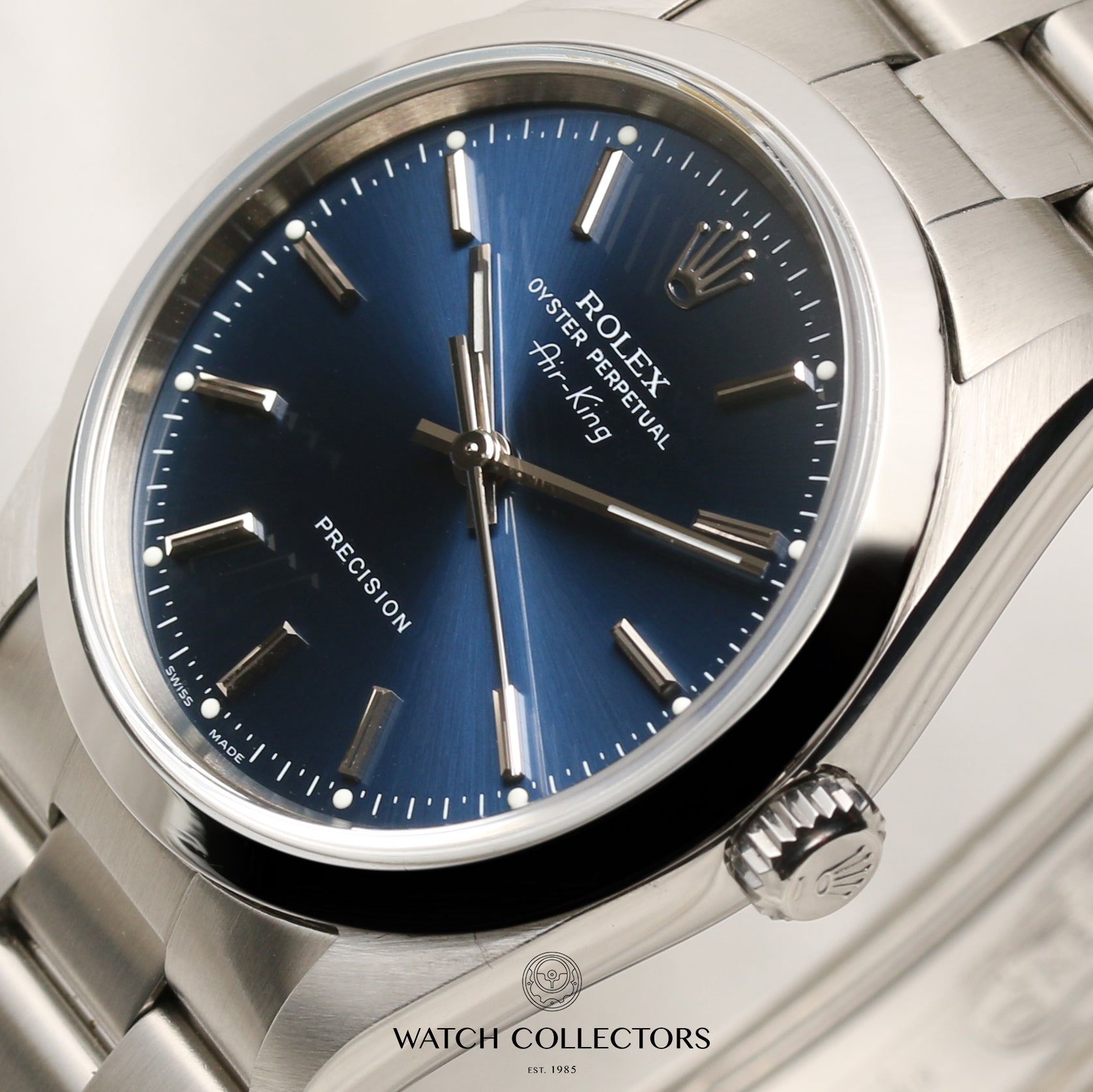 Rolex Air-King 14000M Stainless Steel Second Hand Watch Collectors 4