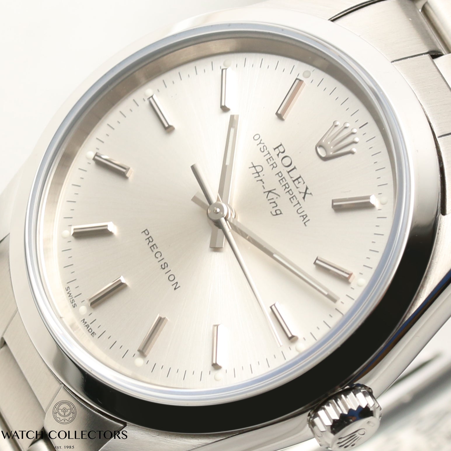 Rolex Air-King 14000M Stainless Steel Second Hand Watch Collectors 4