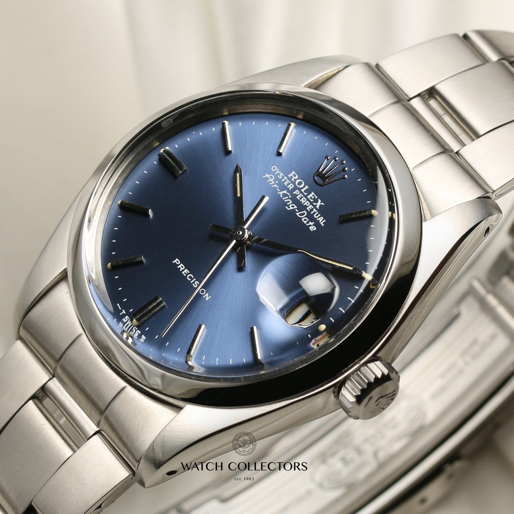 Rolex Air King Date Stainless Steel Second Hand Watch Collectors 4