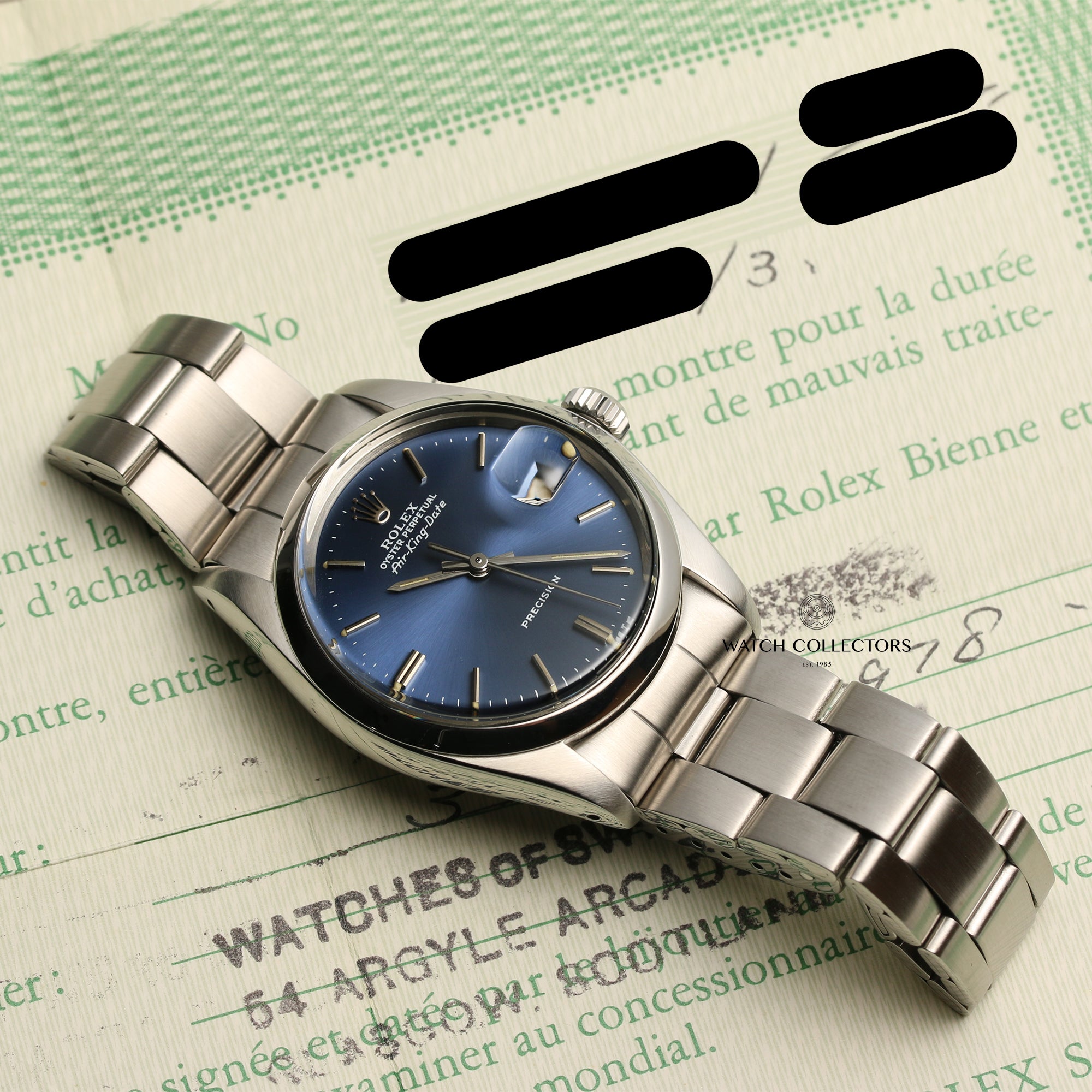 Rolex Air King Date Stainless Steel Second Hand Watch Collectors 9