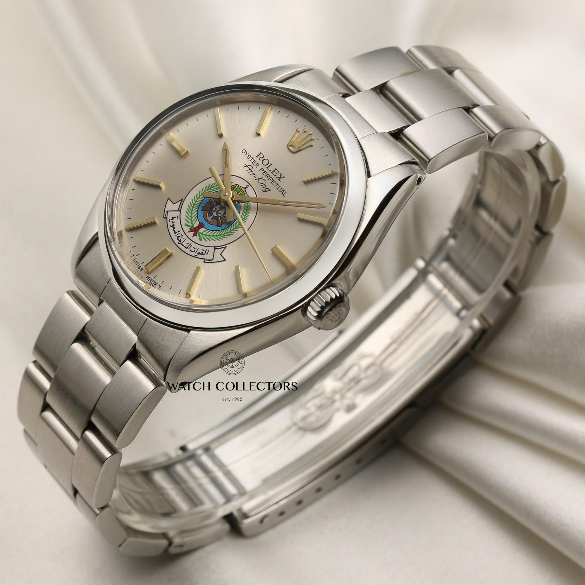 Rolex Air-King Emirates Stainless Steel Second Hand Watch Collectors 3