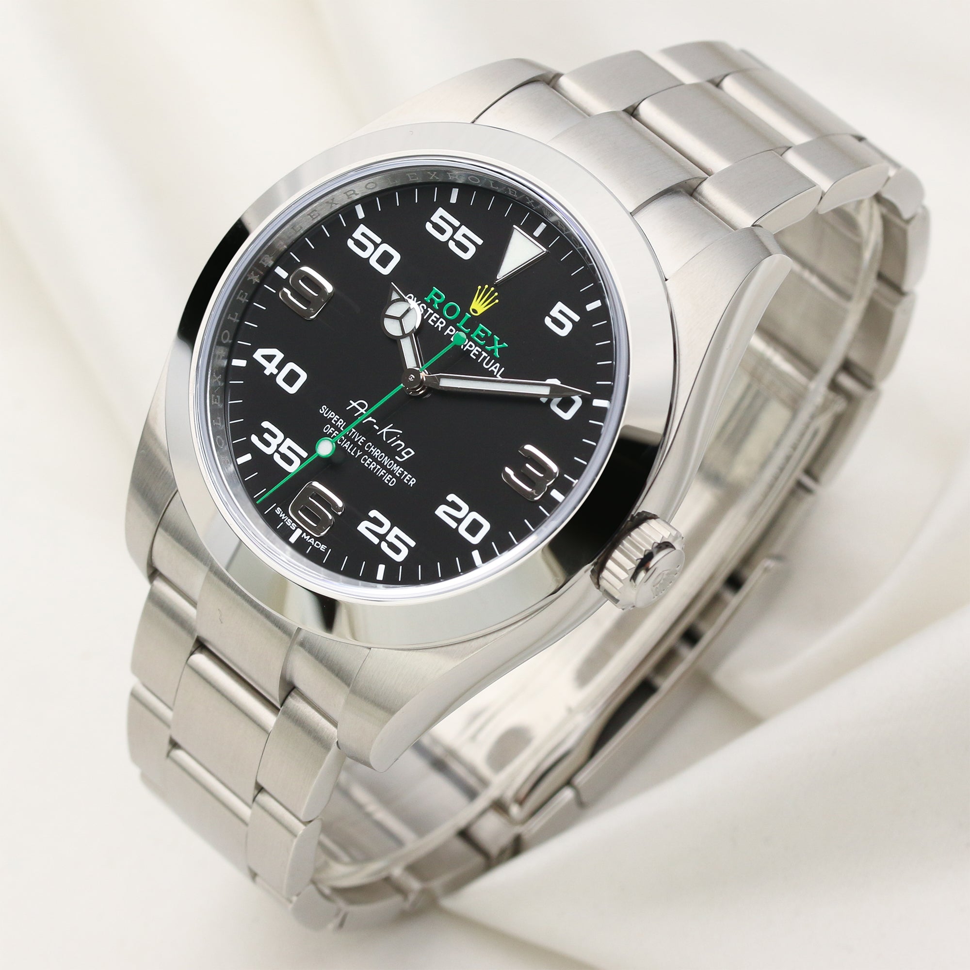 Rolex Air King Stainless Steel Second Hand Watch Collectors 3