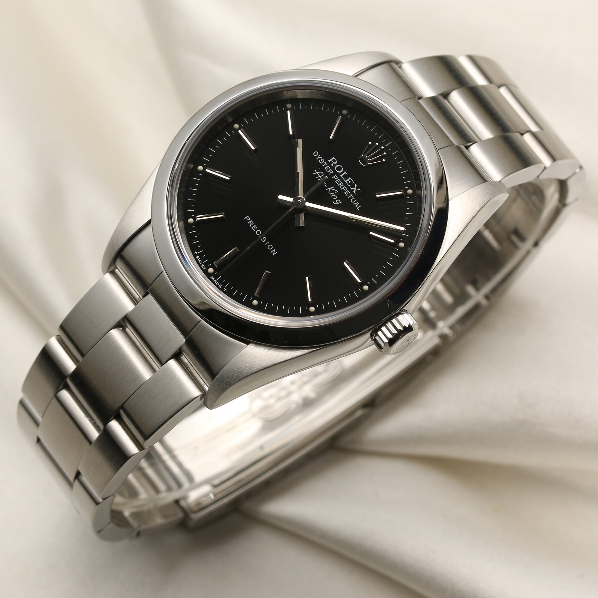 Rolex Air King Stainless Steel Second Hand Watch Collectors 3