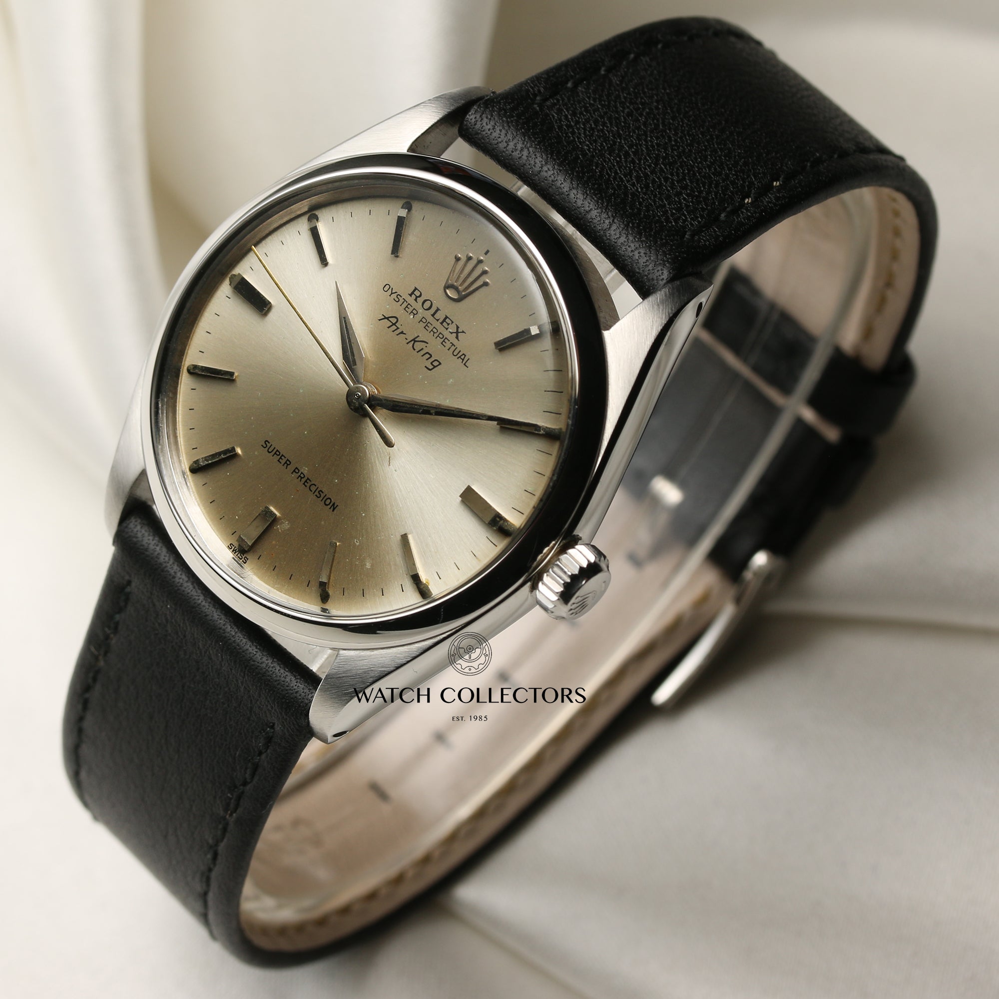 Rolex Air King Vintage Stainless Steel Second Hand Watch Collectors 3