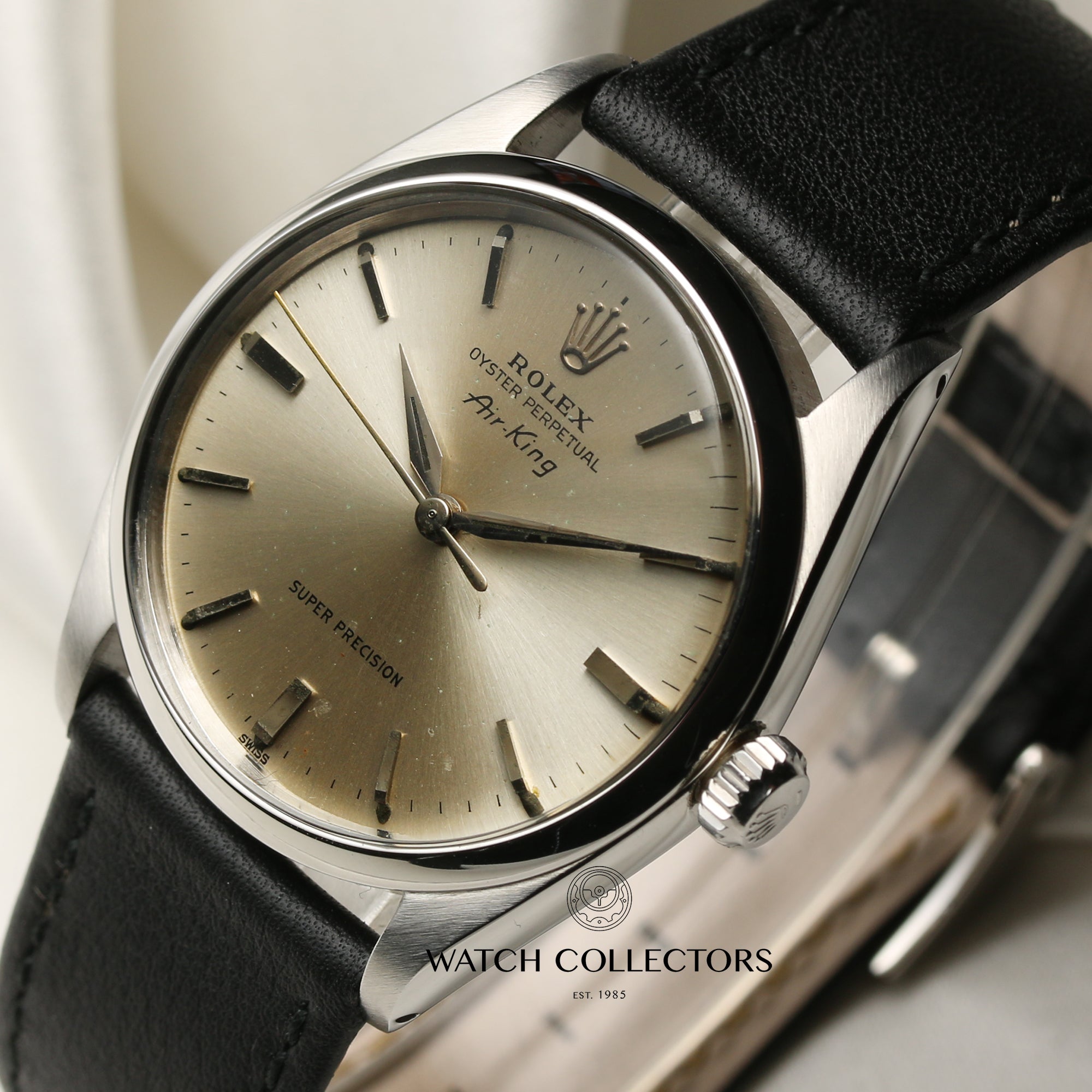 Rolex Air King Vintage Stainless Steel Second Hand Watch Collectors 4