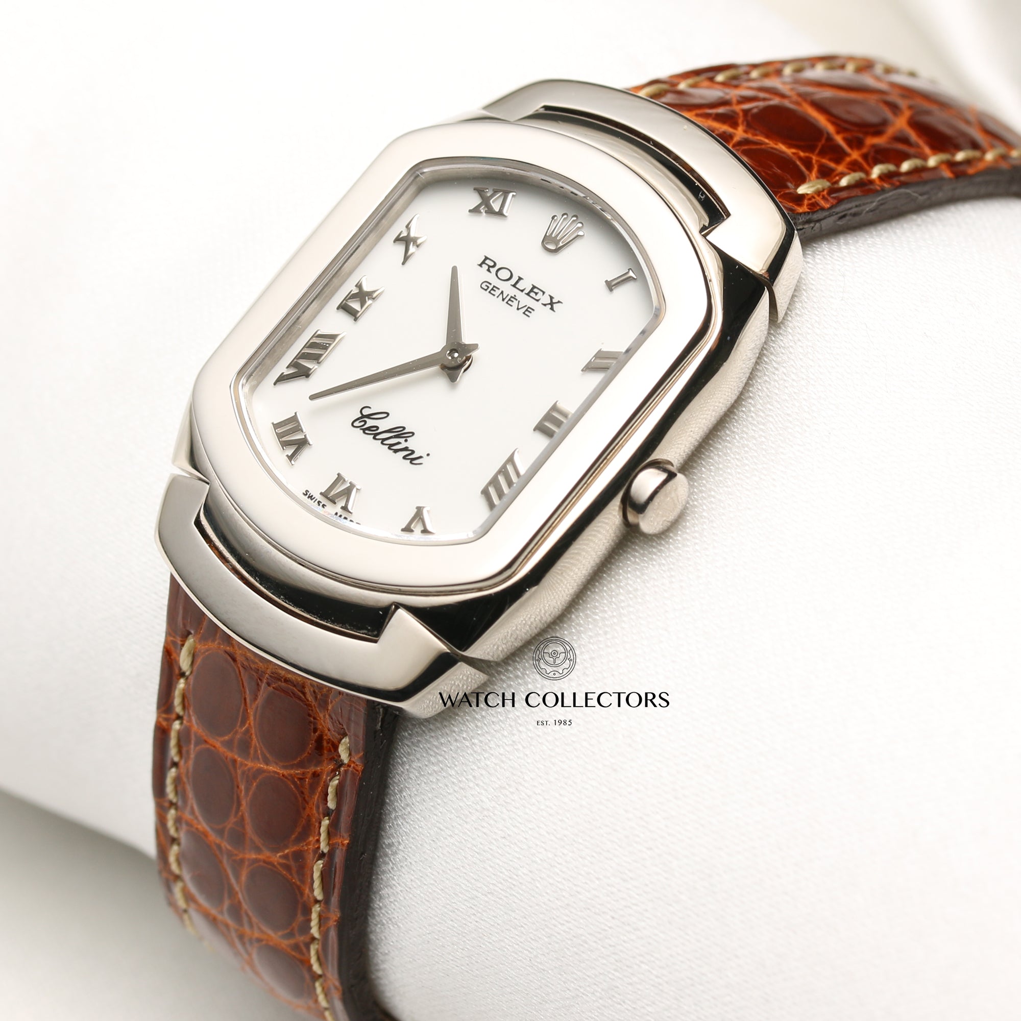 Rolex Cellini 18K White Gold Second Hand Watch Collectors 3