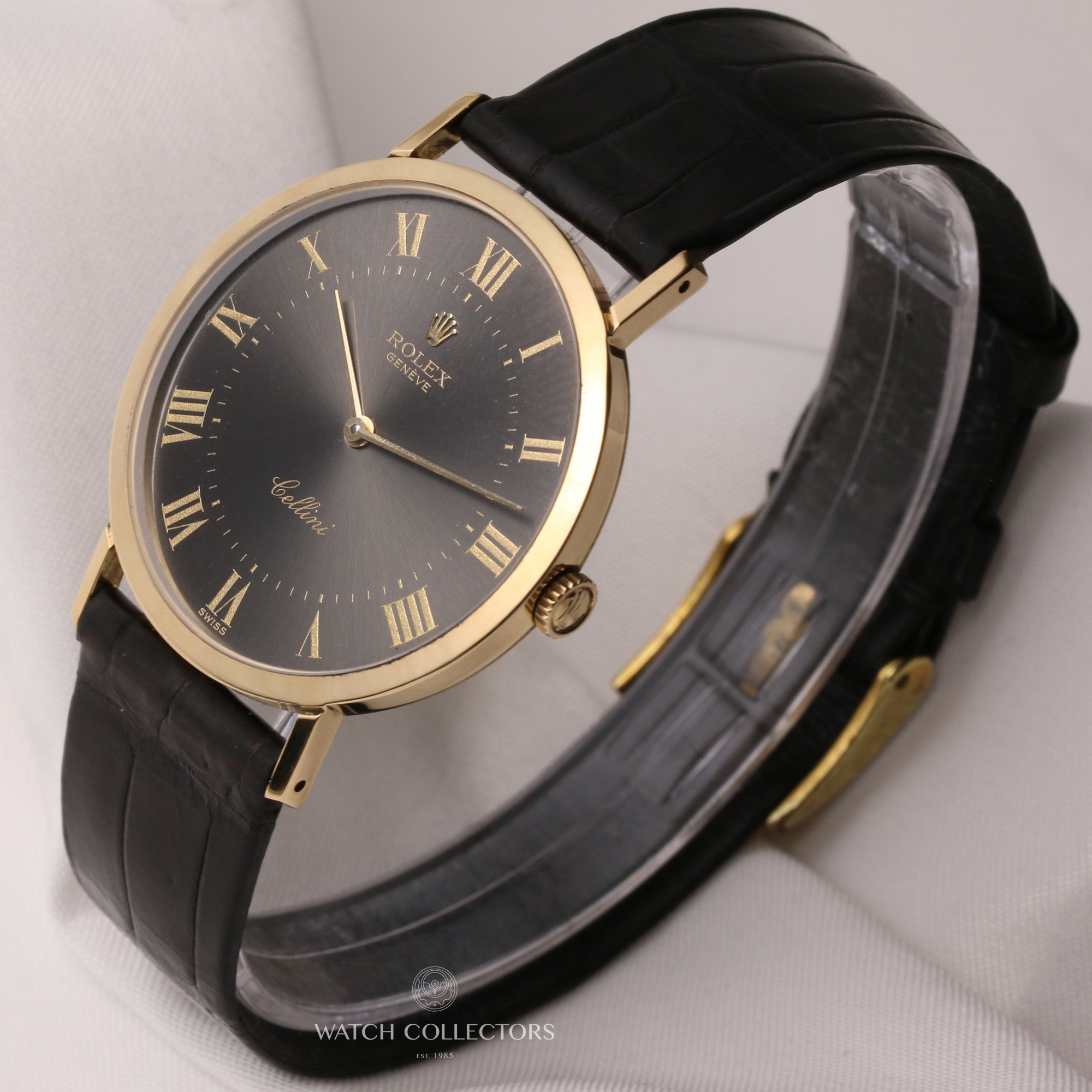 Rolex-Cellini-18K-Yellow-Gold-Grey-Dial-Second-Hand-Watch-Collectors-3