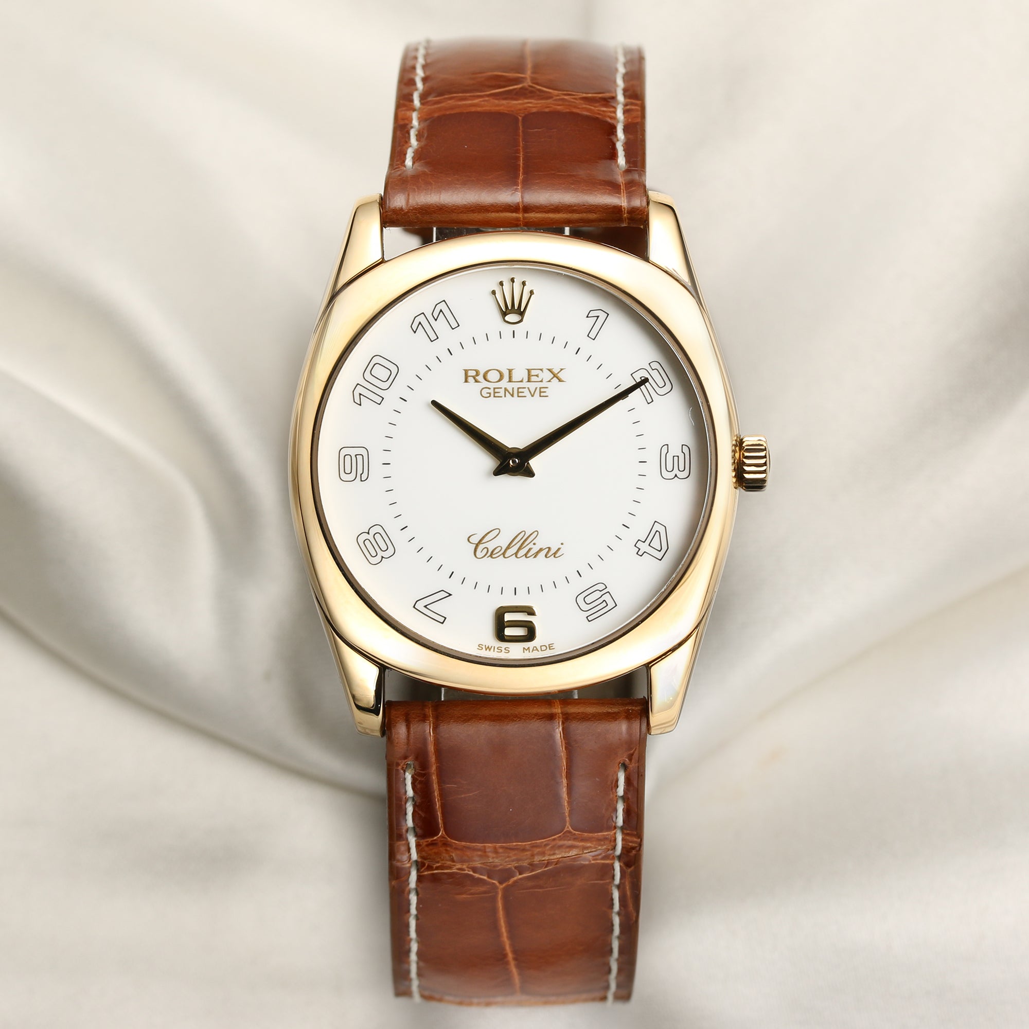 Rolex Cellini 18K Yellow Gold Second Hand Watch Collectors 1