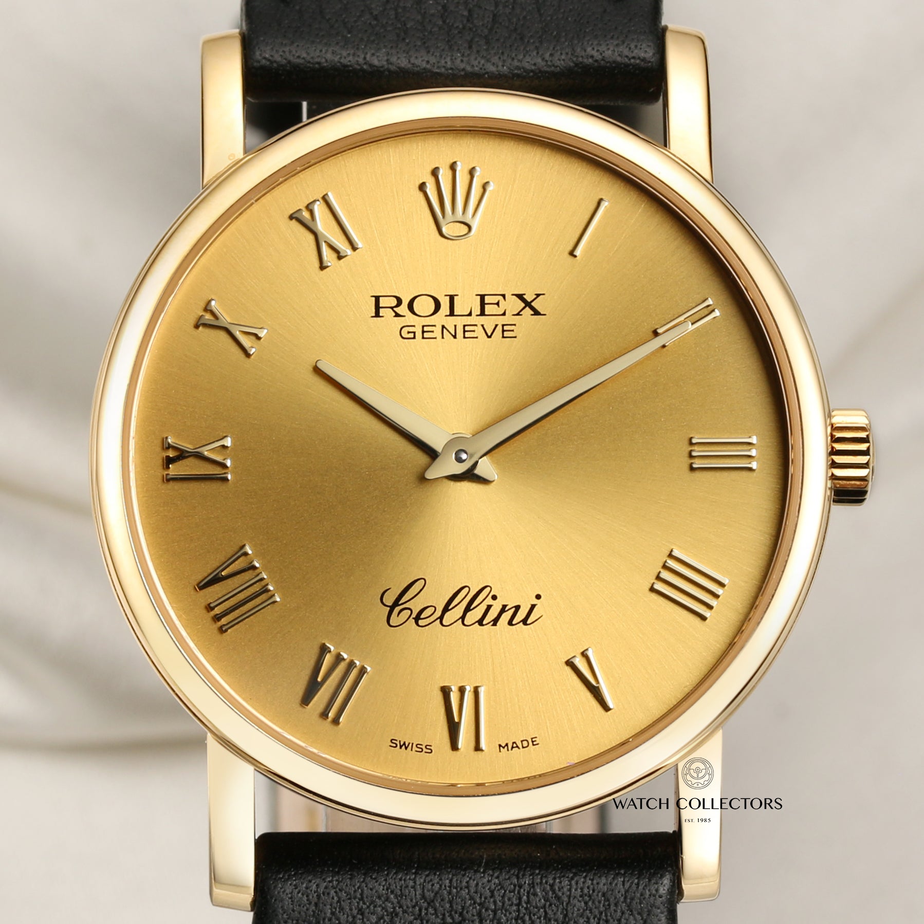 Rolex Cellini 18K Yellow Gold Second Hand Watch Collectors 2