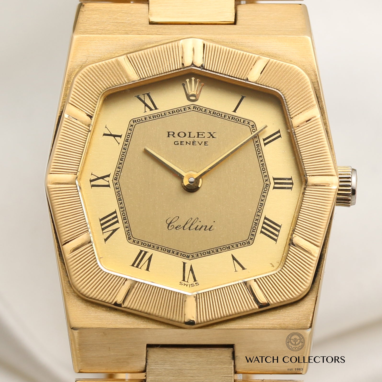 Rolex Cellini 18K Yellow Gold Second Hand Watch Collectors 2