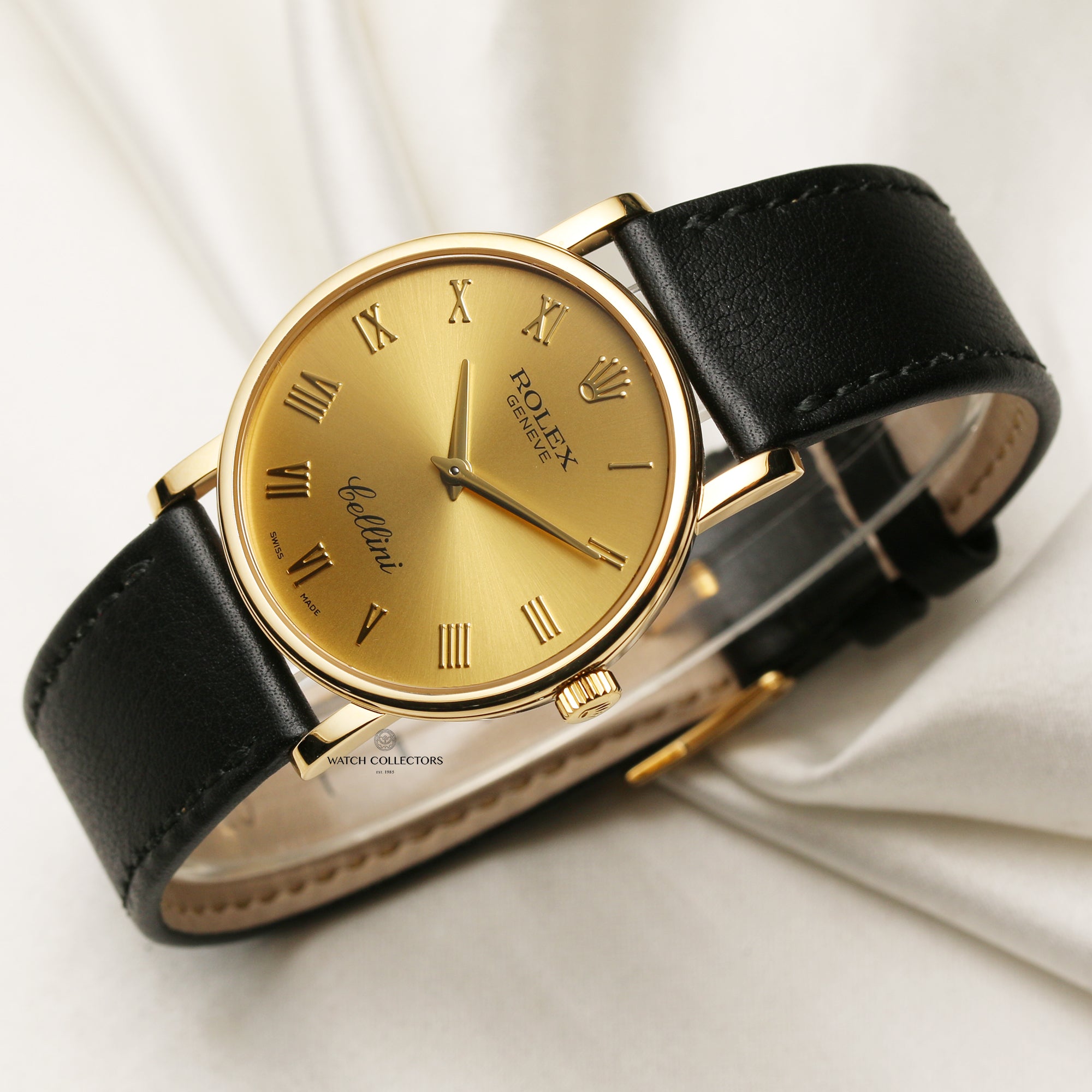 Rolex Cellini 18K Yellow Gold Second Hand Watch Collectors 3