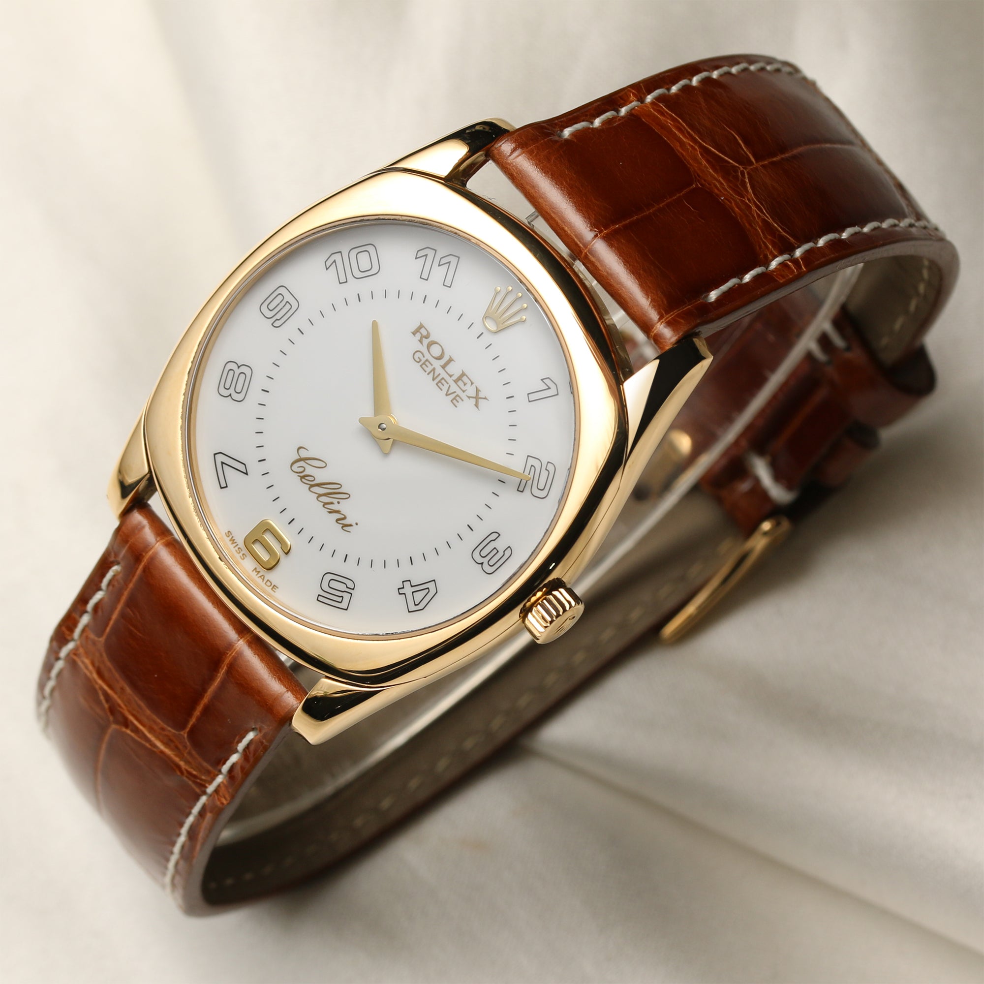 Rolex Cellini 18K Yellow Gold Second Hand Watch Collectors 3
