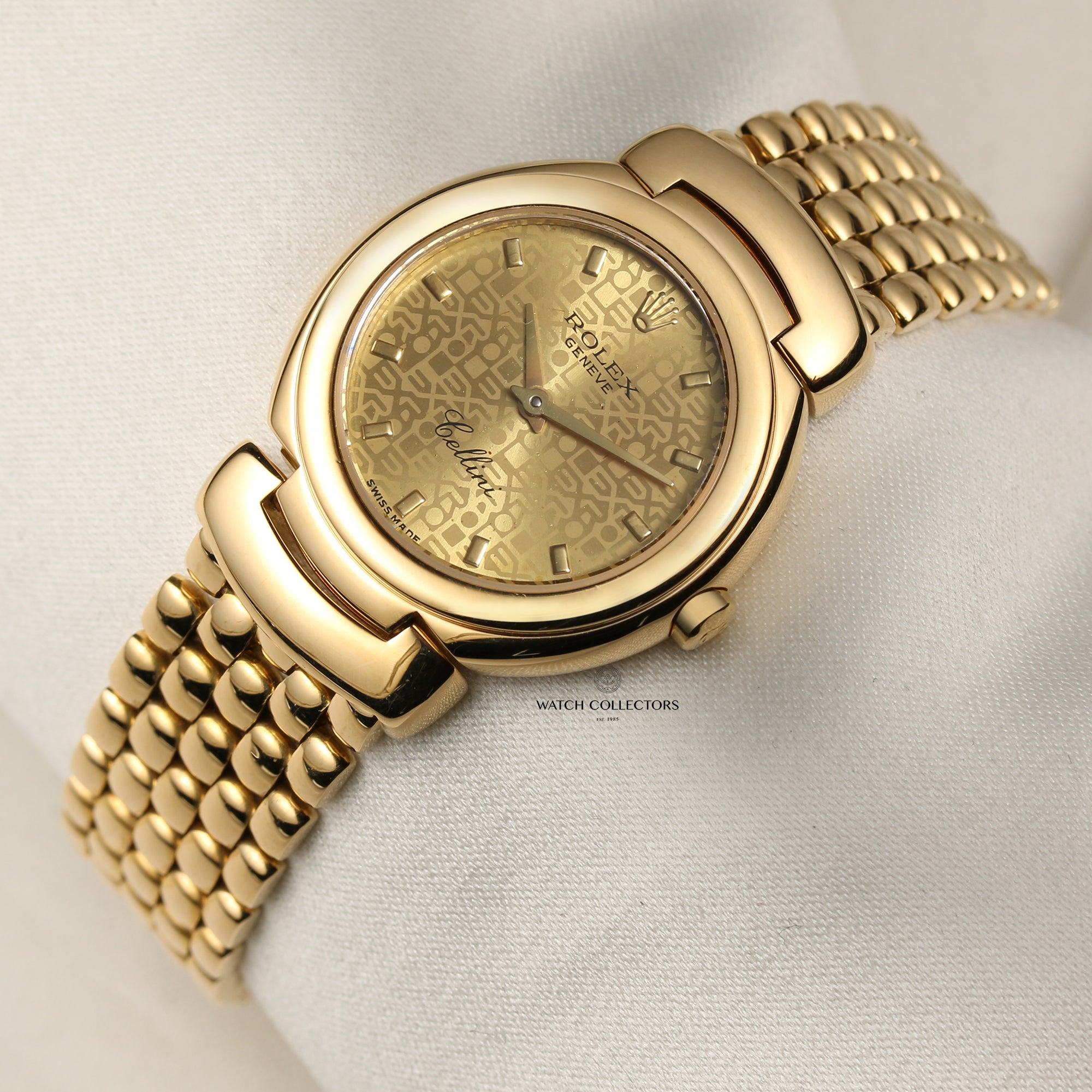Rolex Cellini 18K Yellow Gold Second Hand Watch Collectors 3