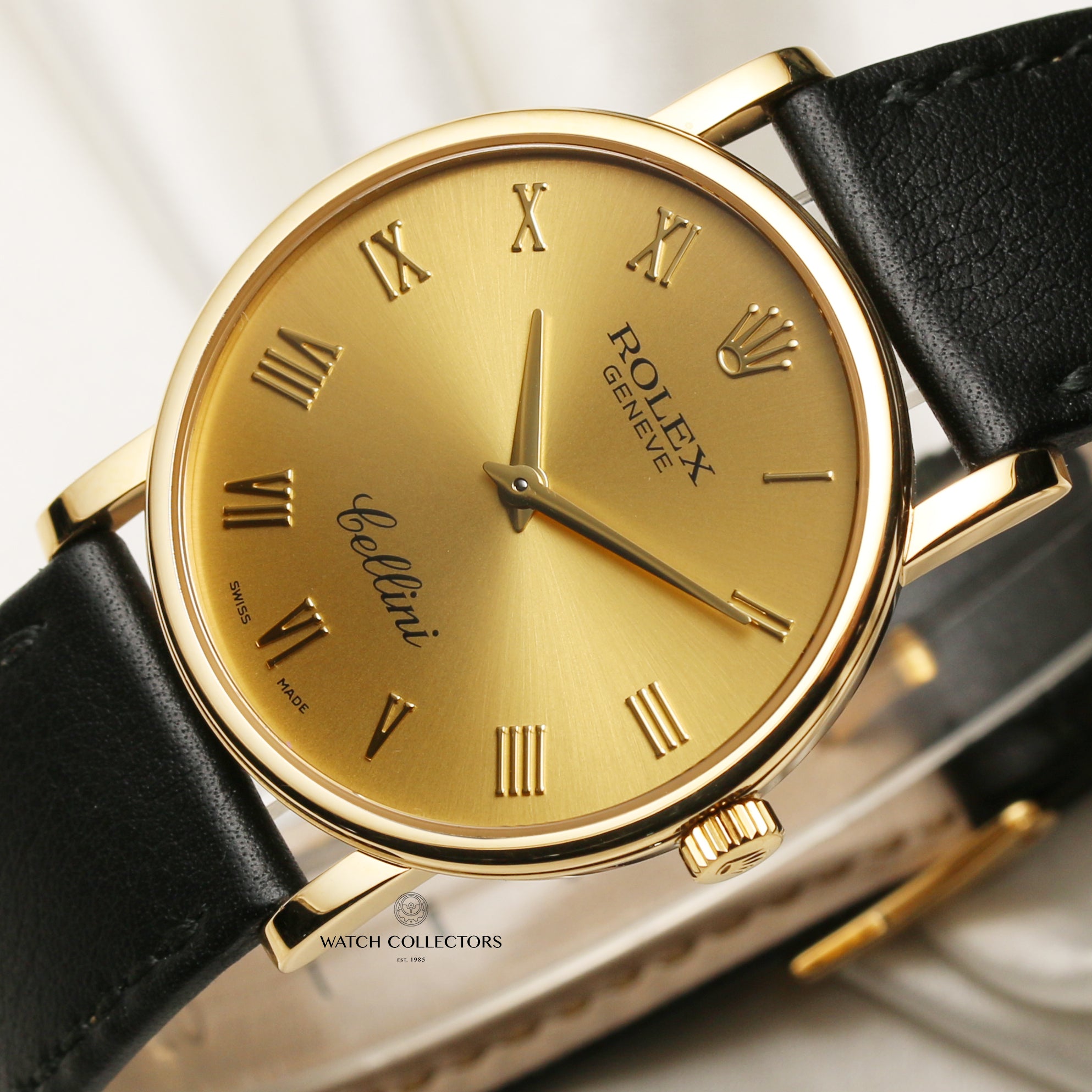 Rolex Cellini 18K Yellow Gold Second Hand Watch Collectors 4
