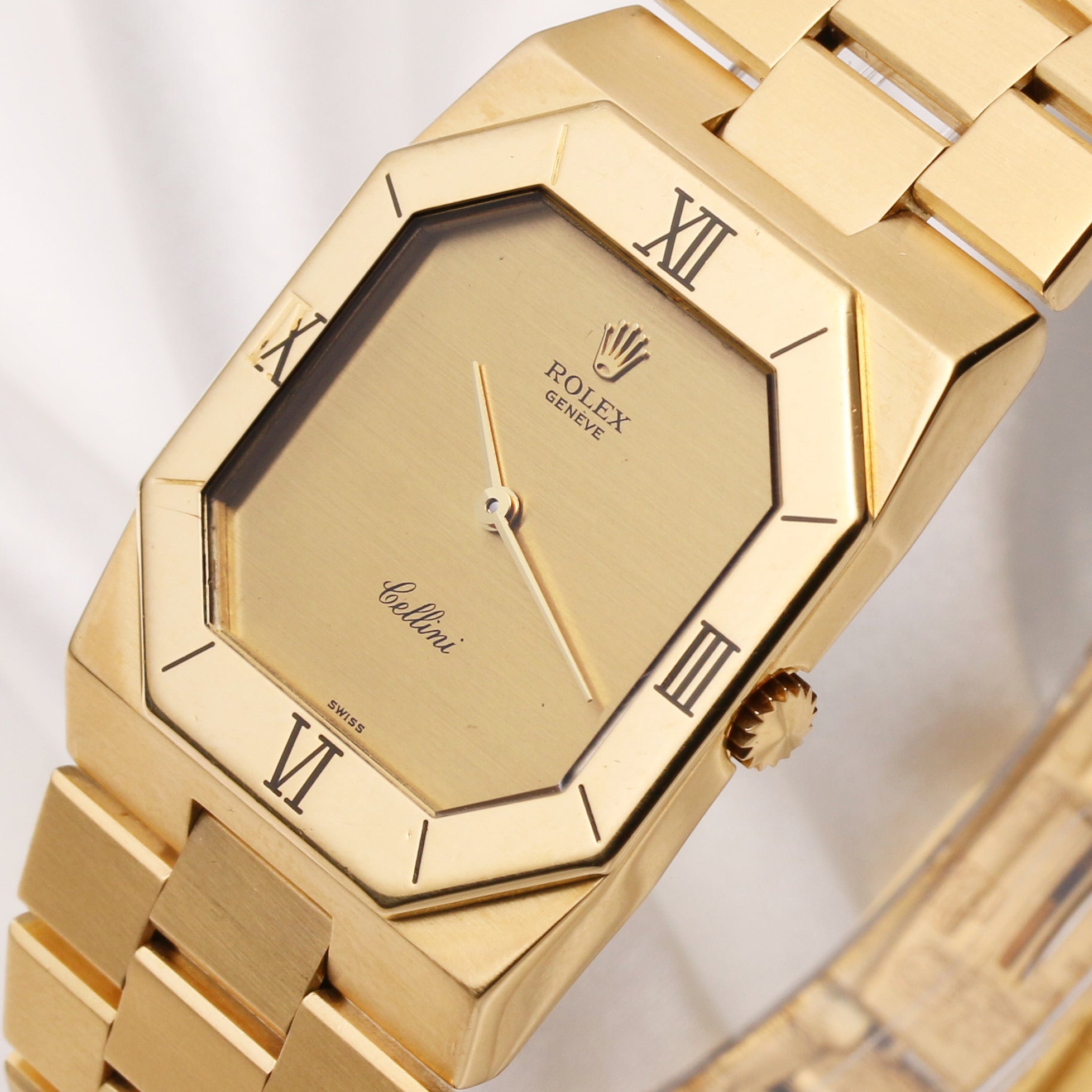 Rolex Cellini 18K Yellow Gold Second Hand Watch Collectors 4