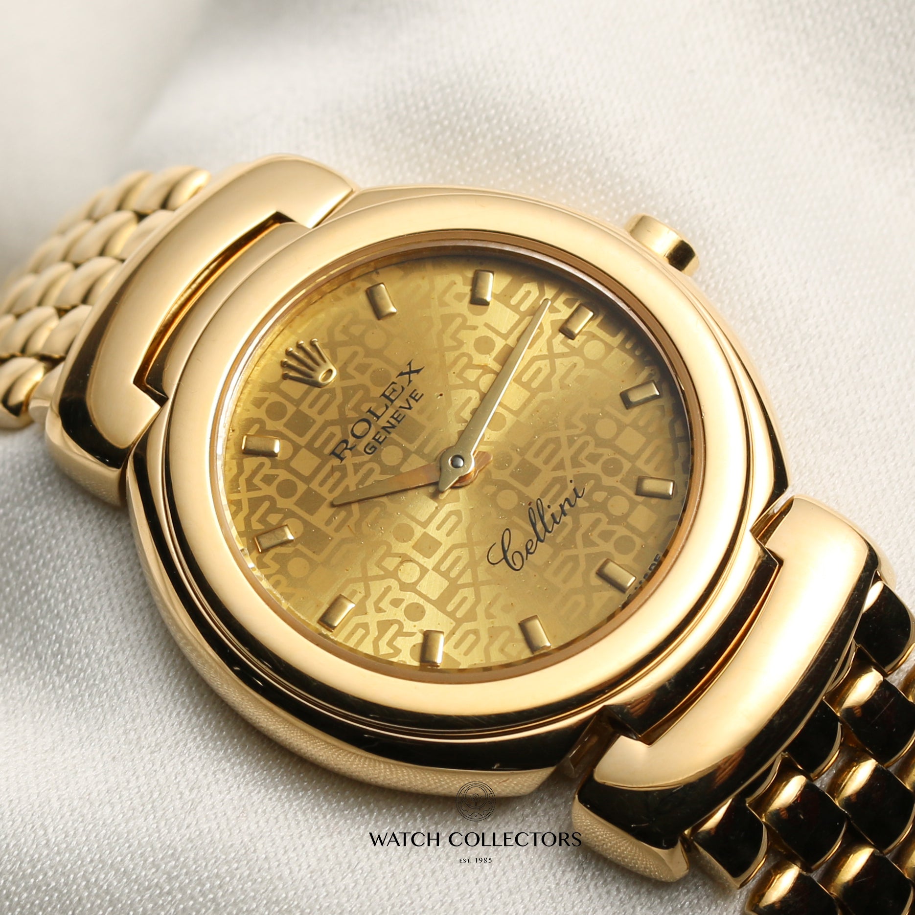 Rolex Cellini 18K Yellow Gold Second Hand Watch Collectors 4