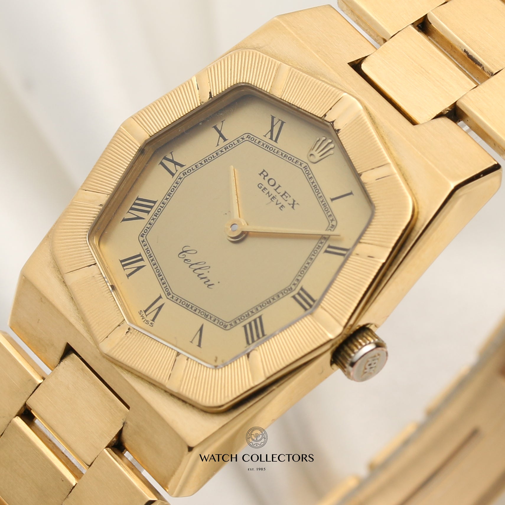 Rolex Cellini 18K Yellow Gold Second Hand Watch Collectors 4