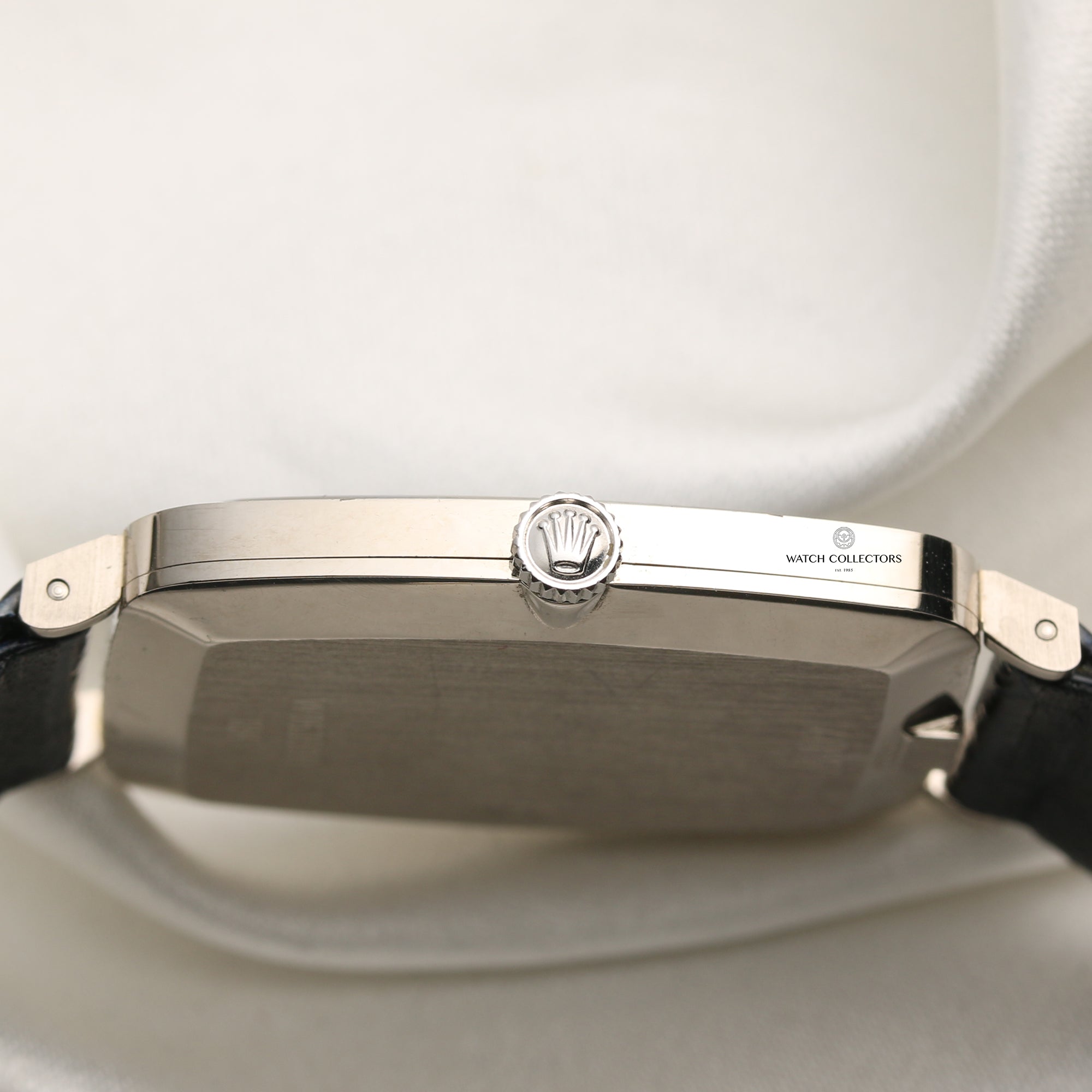 Rolex Cellini 4037 18K White Gold Blue Degrading Dial Second Hand Watch Collectors 6