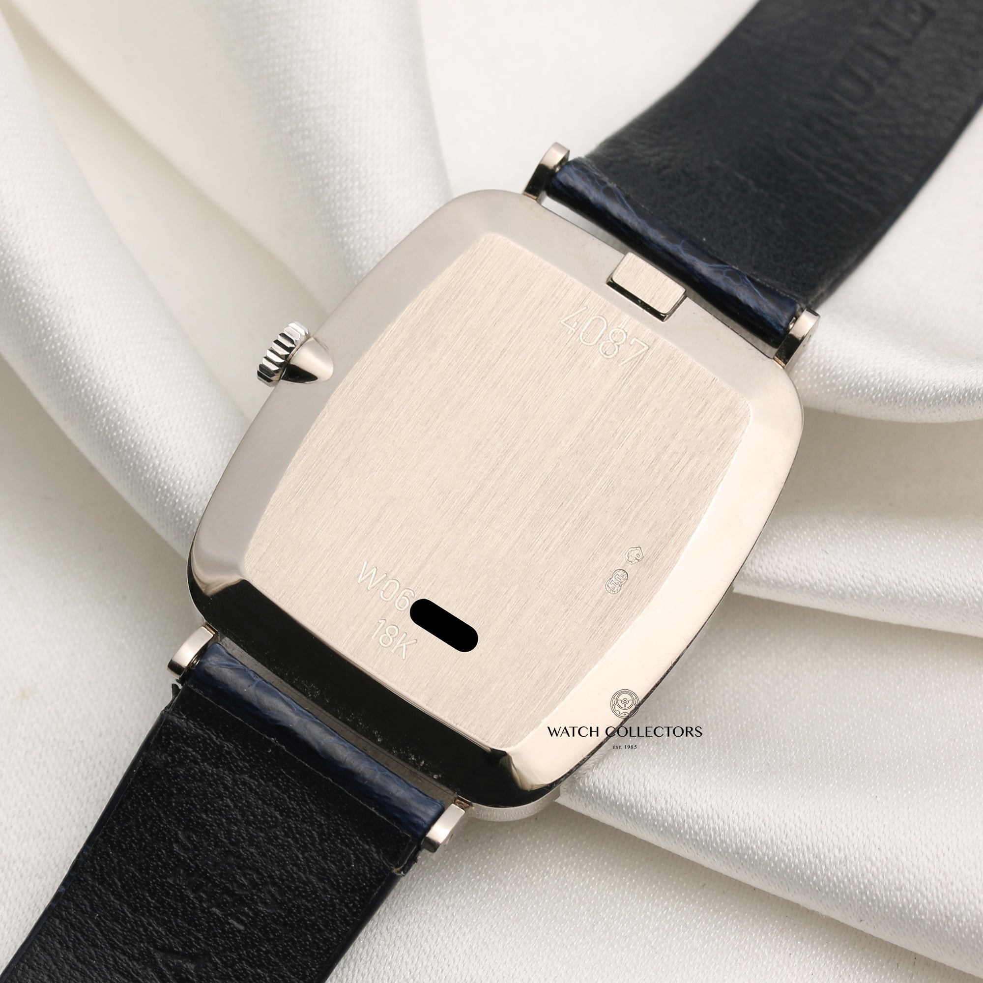 Rolex Cellini 4037 18K White Gold Blue Degrading Dial Second Hand Watch Collectors 8