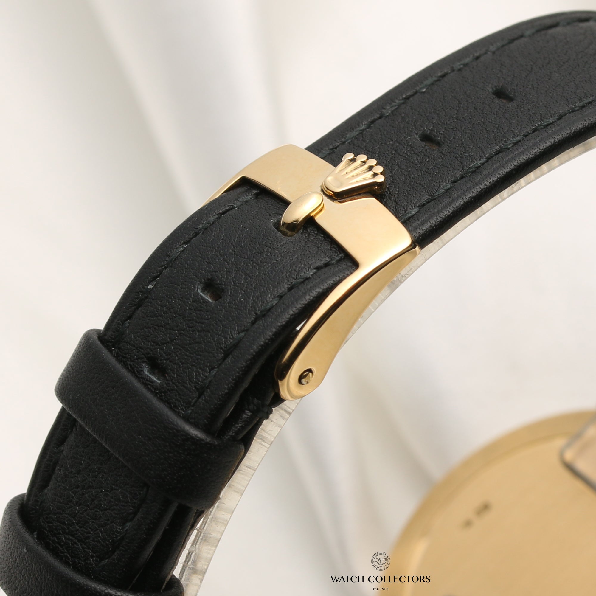 Rolex Cellini 4112 18K Yellow Gold Second Hand Watch Collectors 9