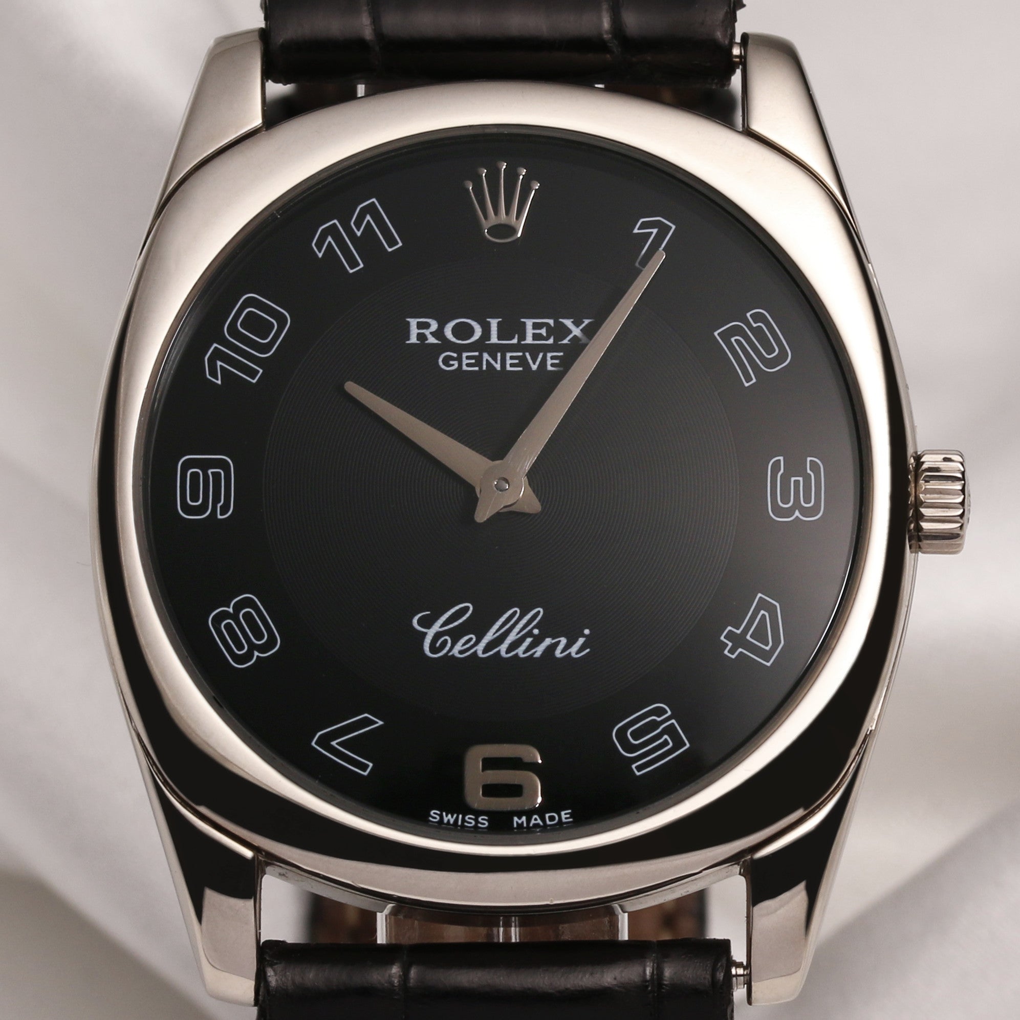 Rolex Cellini 4233 18K White Gold Second Hand Watch Collectors 2