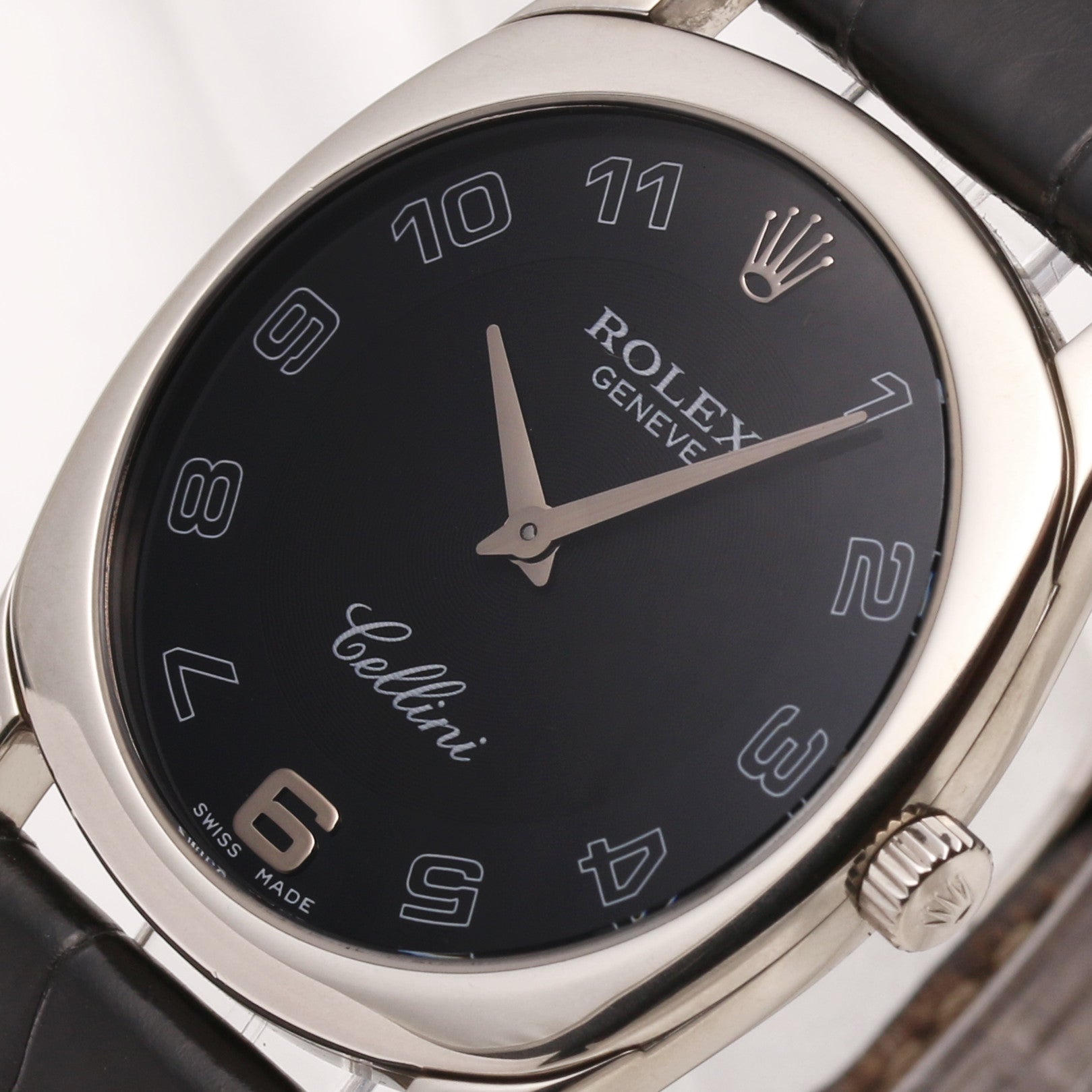 Rolex Cellini 4233 18K White Gold Second Hand Watch Collectors 4