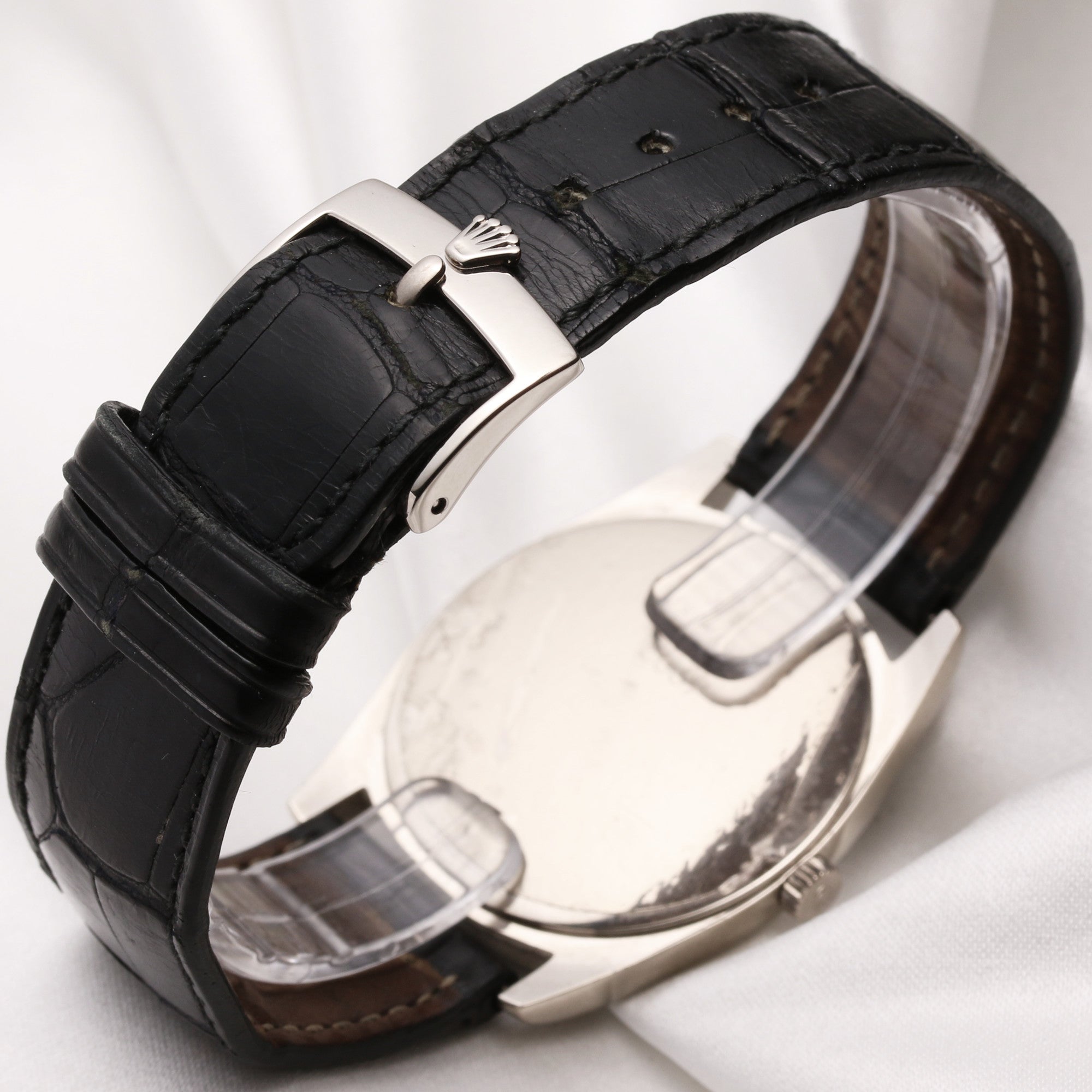 Rolex Cellini 4233 18K White Gold Second Hand Watch Collectors 5