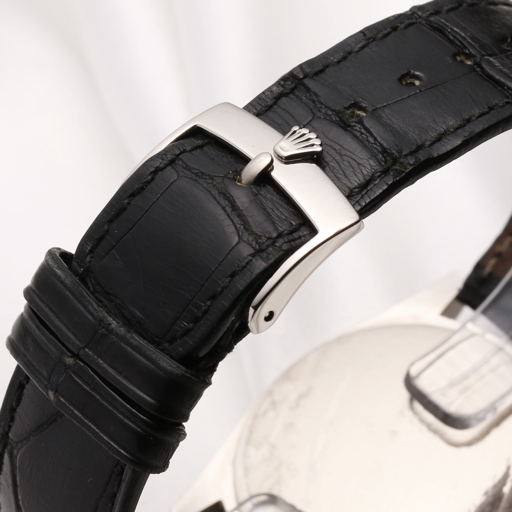 Rolex Cellini 4233 18K White Gold Second Hand Watch Collectors 6