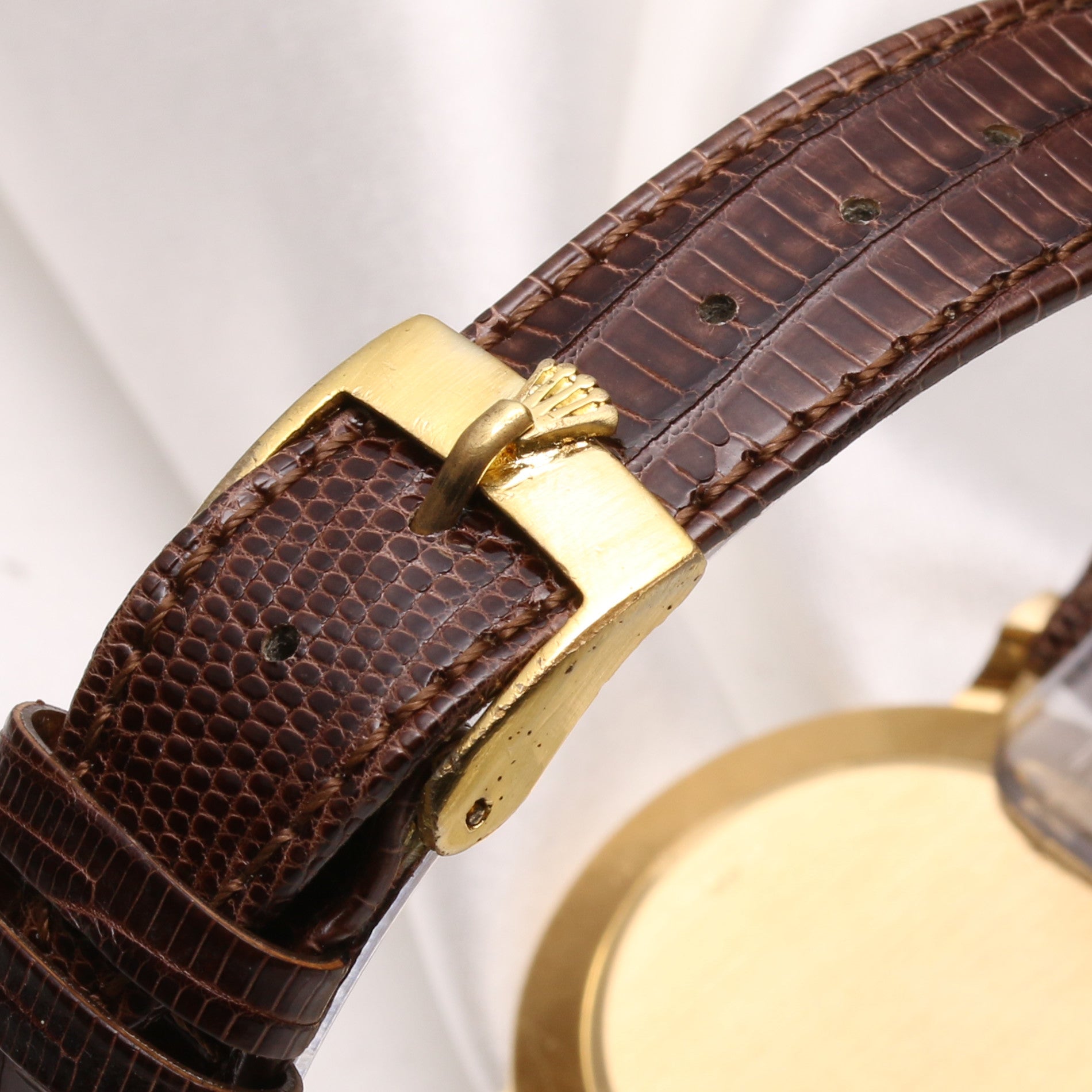 Rolex Cellini 5112 18k Yellow Gold Second Hand Watch Collectors 6