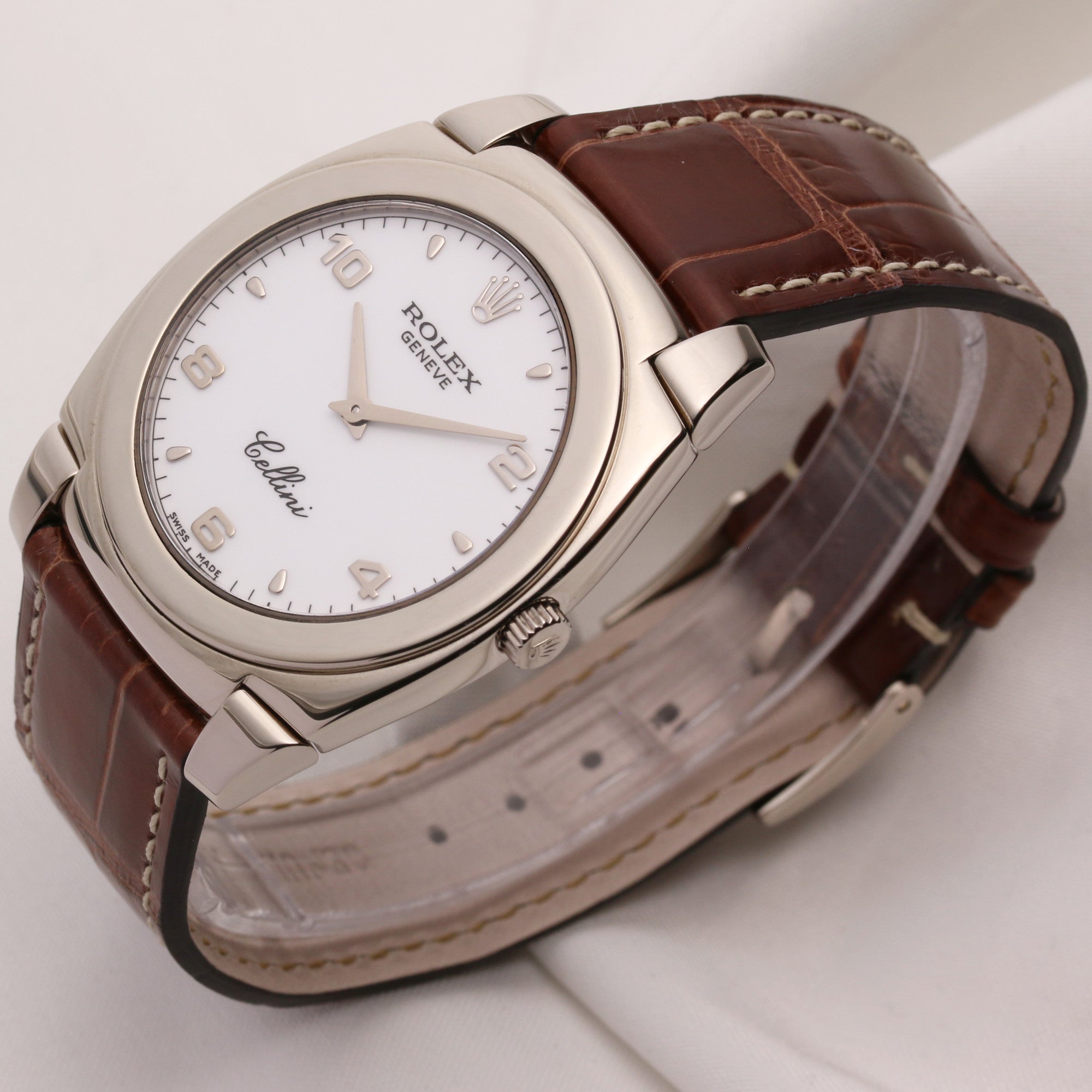 Rolex Cellini 5330 18K White Gold White Dial Second Hand Watch Collectors 3