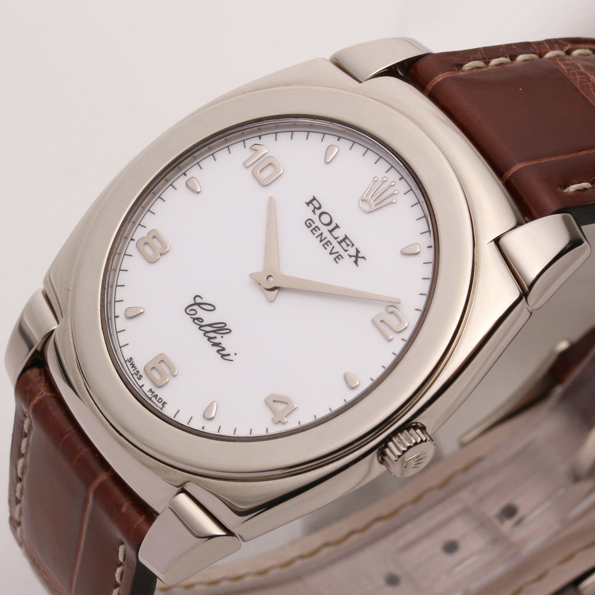 Rolex Cellini 5330 18K White Gold White Dial Second Hand Watch Collectors 4
