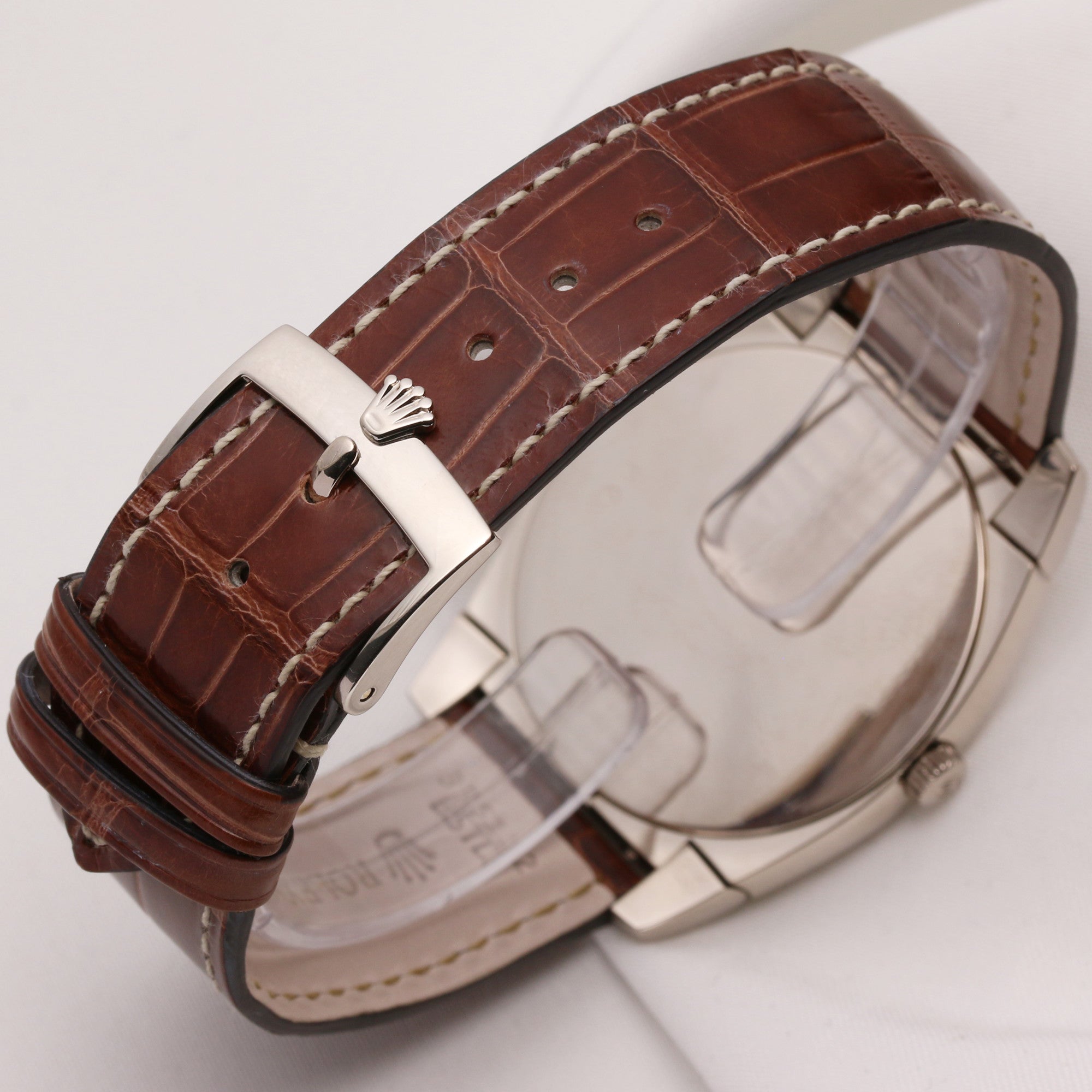 Rolex Cellini 5330 18K White Gold White Dial Second Hand Watch Collectors 5