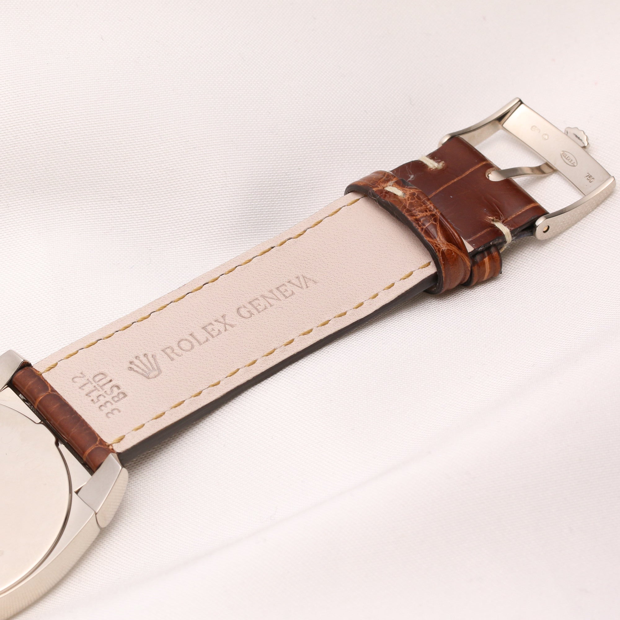 Rolex Cellini 5330 18K White Gold White Dial Second Hand Watch Collectors 9