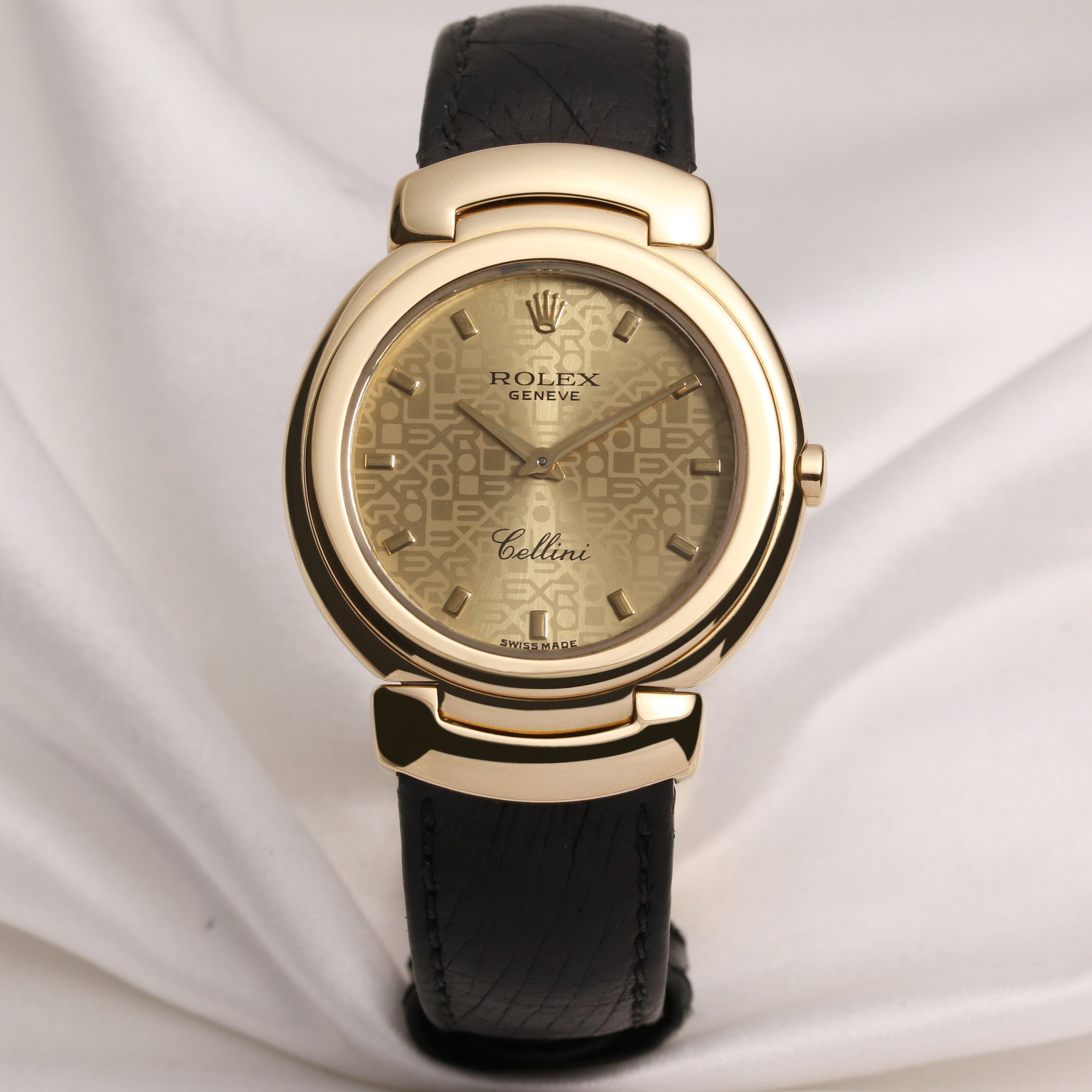 Rolex Cellini 6622 18K Yellow Gold Jubilee dial Second Hand Watch Collectors 1