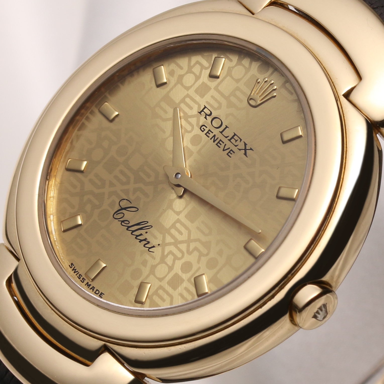 Rolex Cellini 6622 18K Yellow Gold Jubilee dial Second Hand Watch Collectors 4