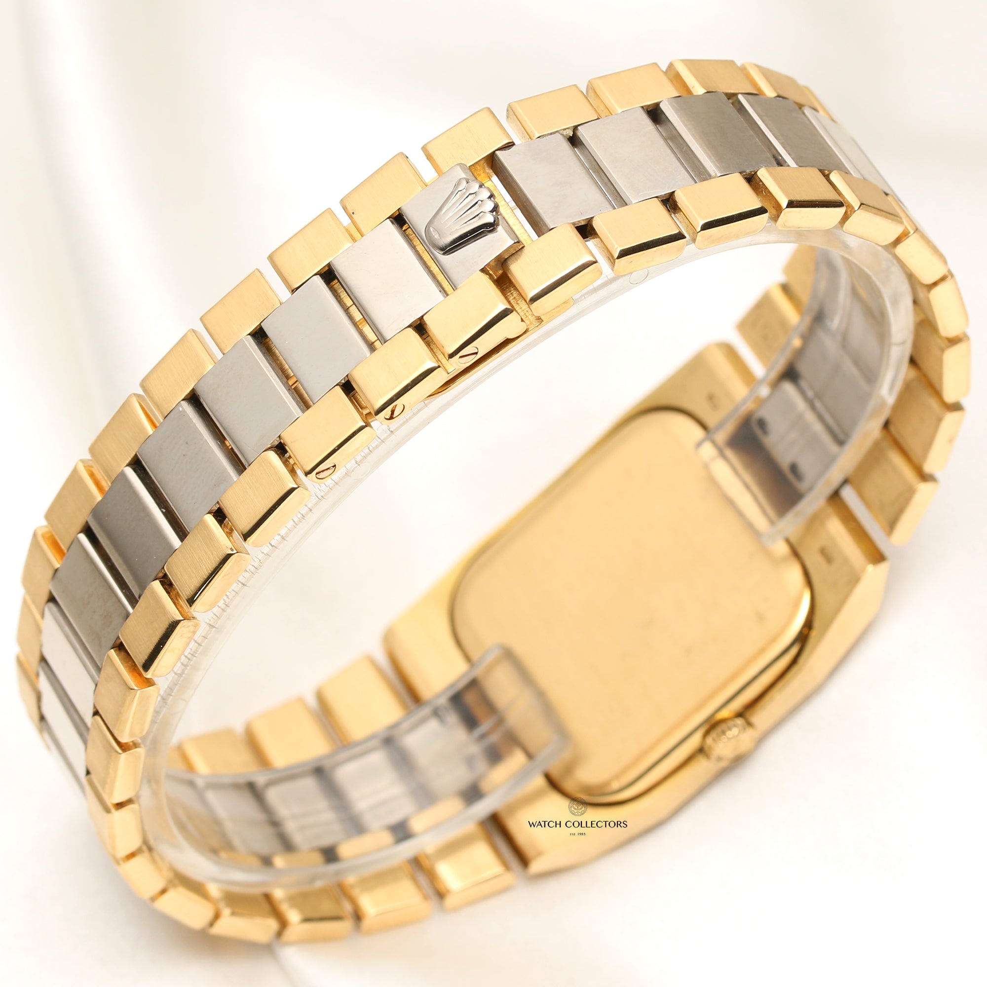 Rolex Cellini Quartz 18K Yellow & White Gold Pave Diamond Dial Second Hand Watch Collectors 6