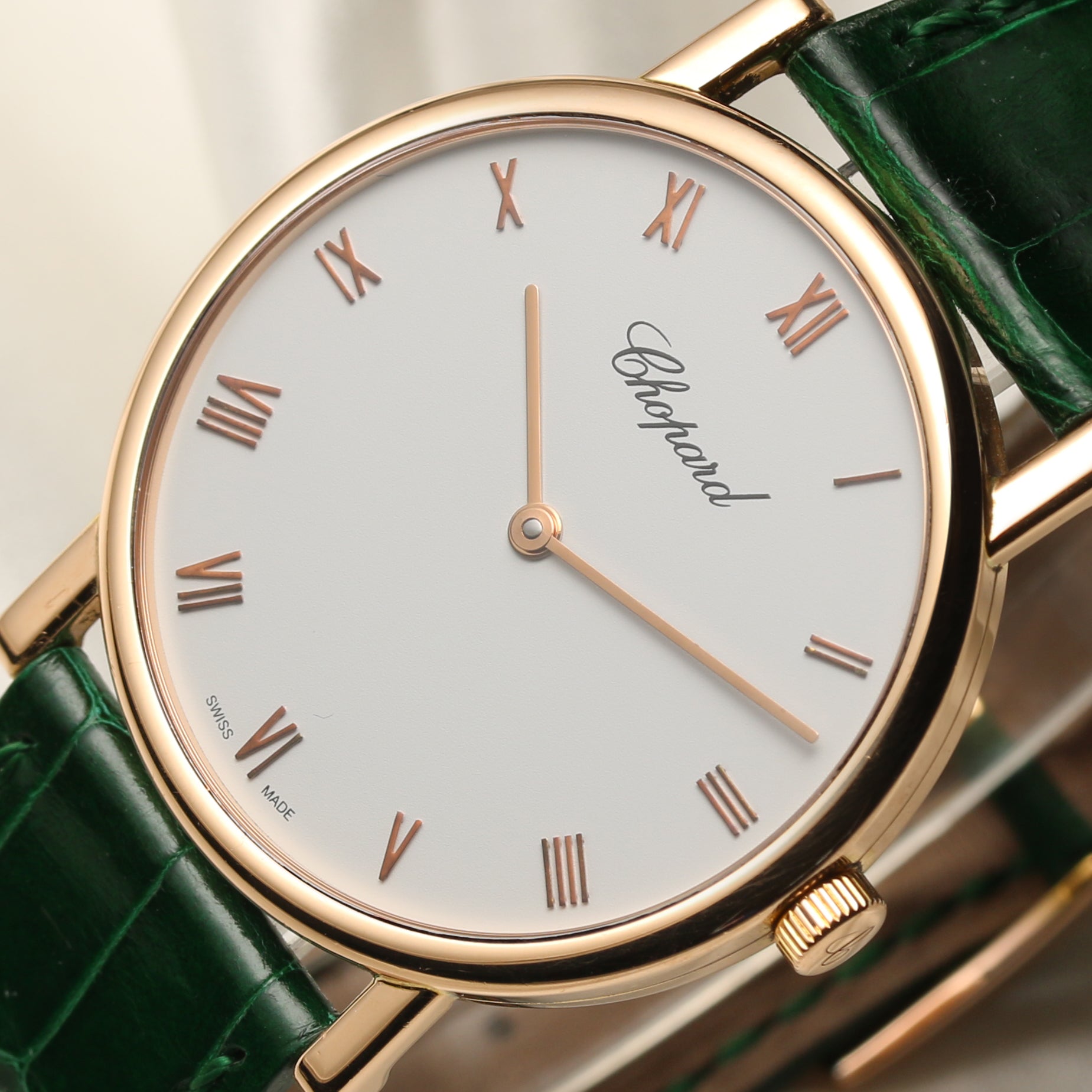 Rolex Chopard 18K Rose Gold Second Hand Watch Collectors 4