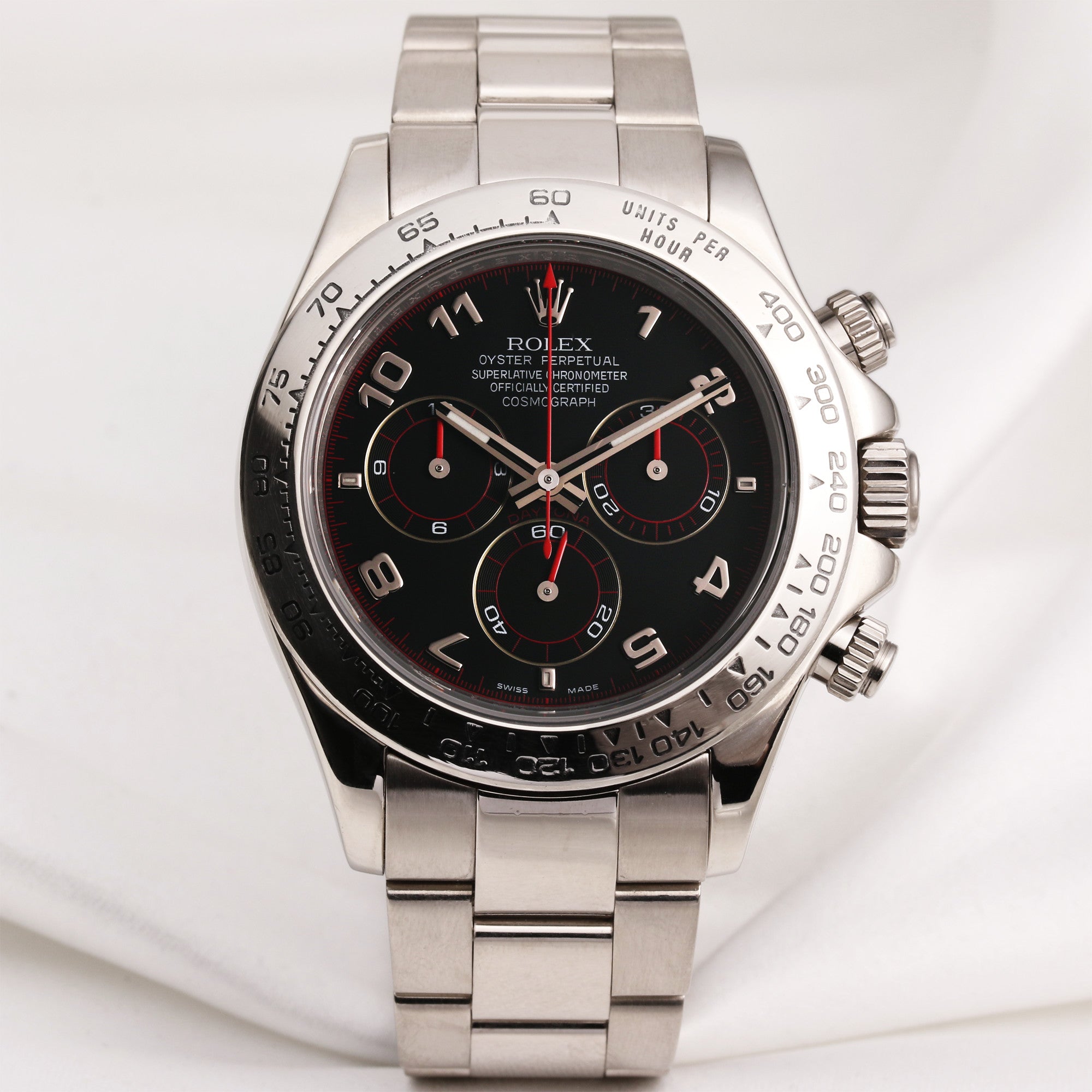 Rolex Cosmograph Daytona 116509 Black Dial 18k White Gold Second Hand Watch Collectors 1