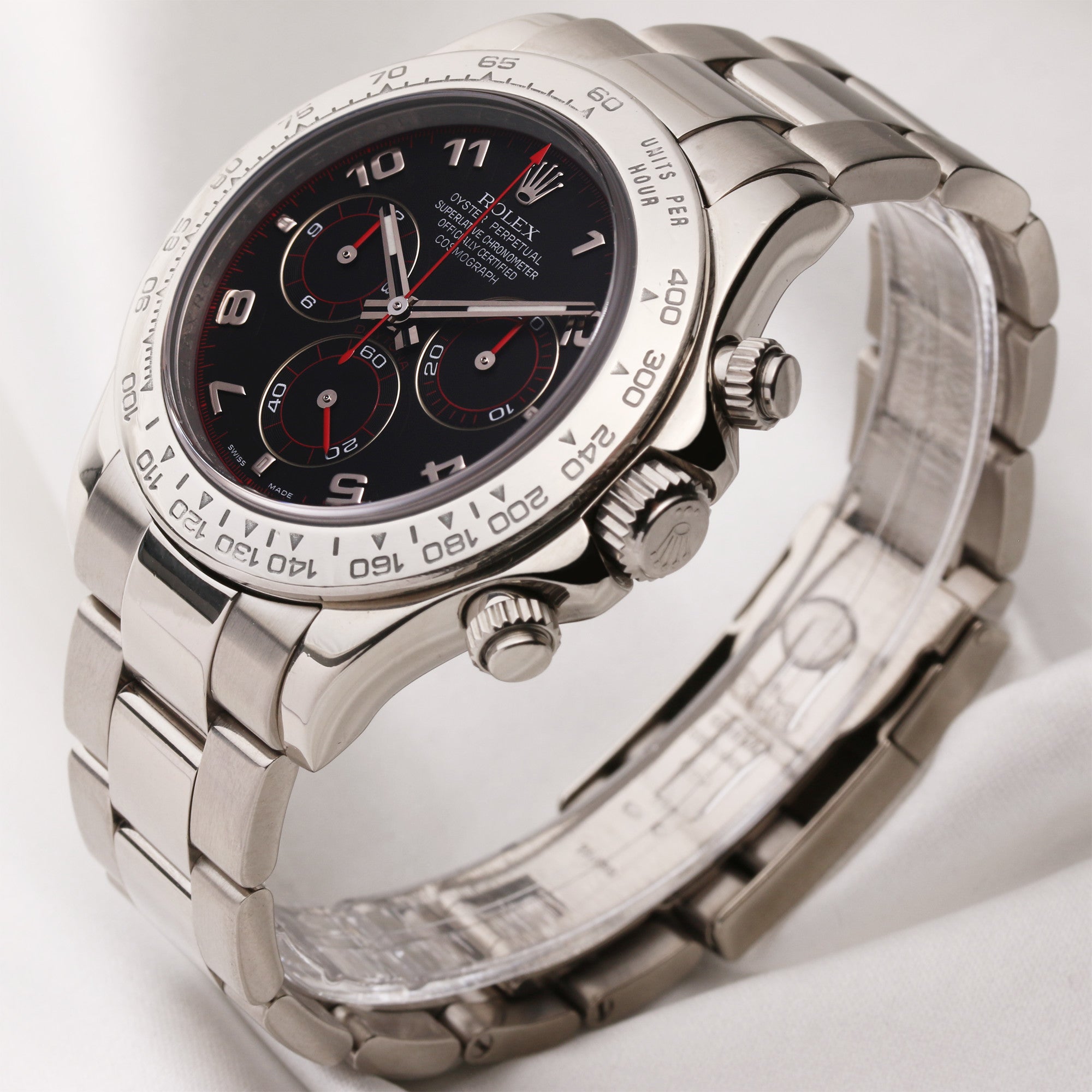 Rolex Cosmograph Daytona 116509 Black Dial 18k White Gold Second Hand Watch Collectors 3