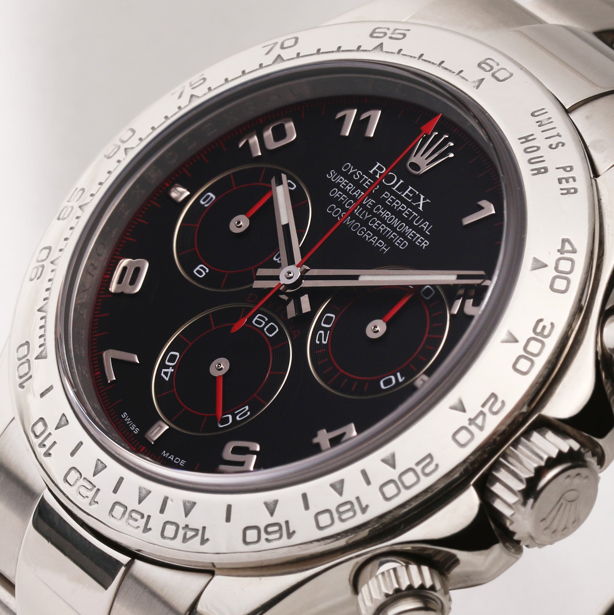 Rolex Cosmograph Daytona 116509 Black Dial 18k White Gold Second Hand Watch Collectors 4