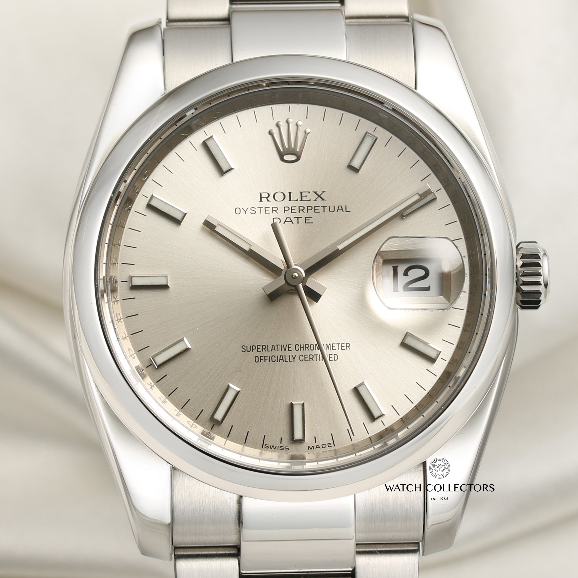 Rolex Date 115200 Stainless Steel Second Hand Watch Collectors 2
